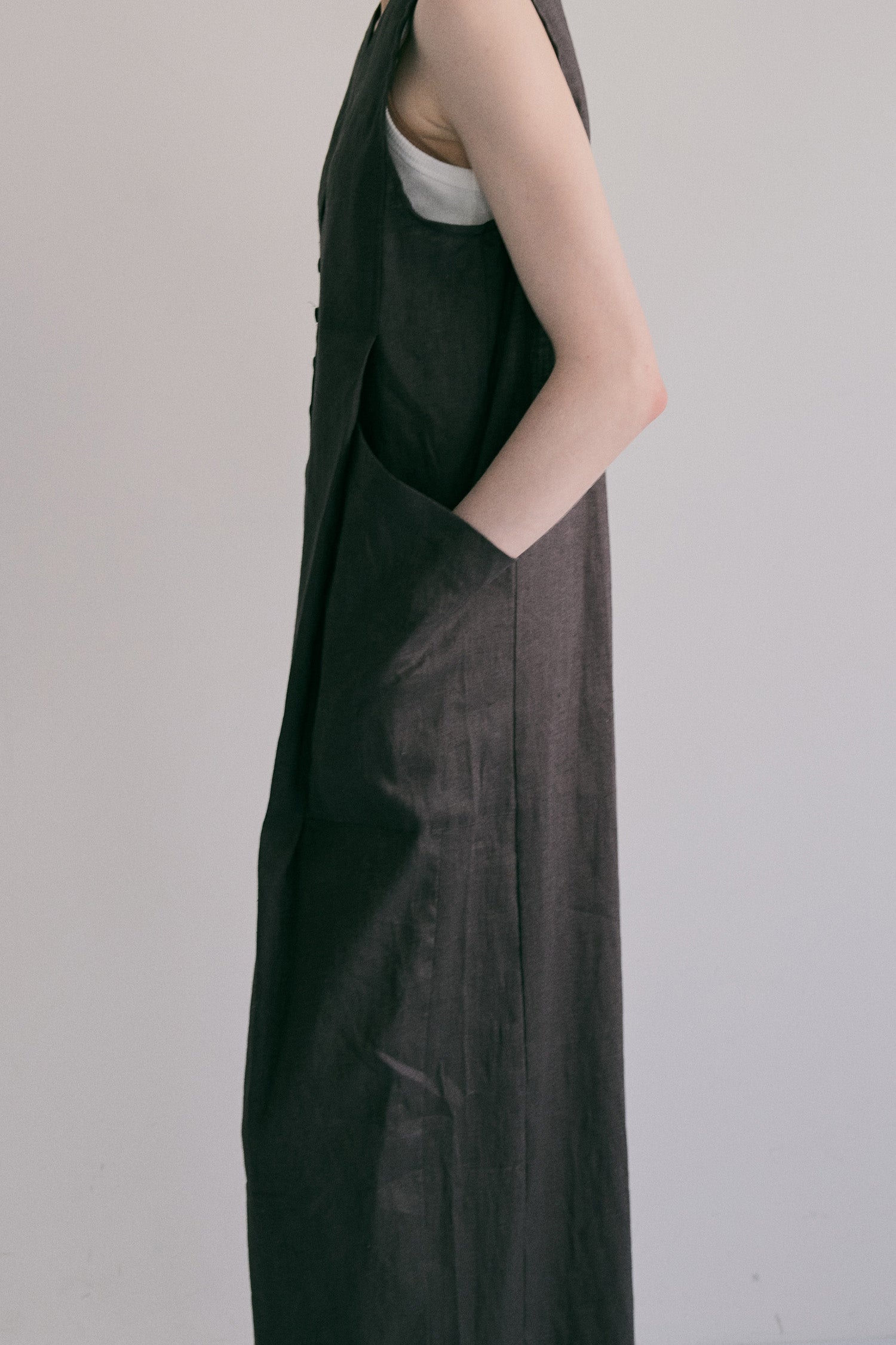doux bleu　コットンリネン  サロペット　DB-2625-083