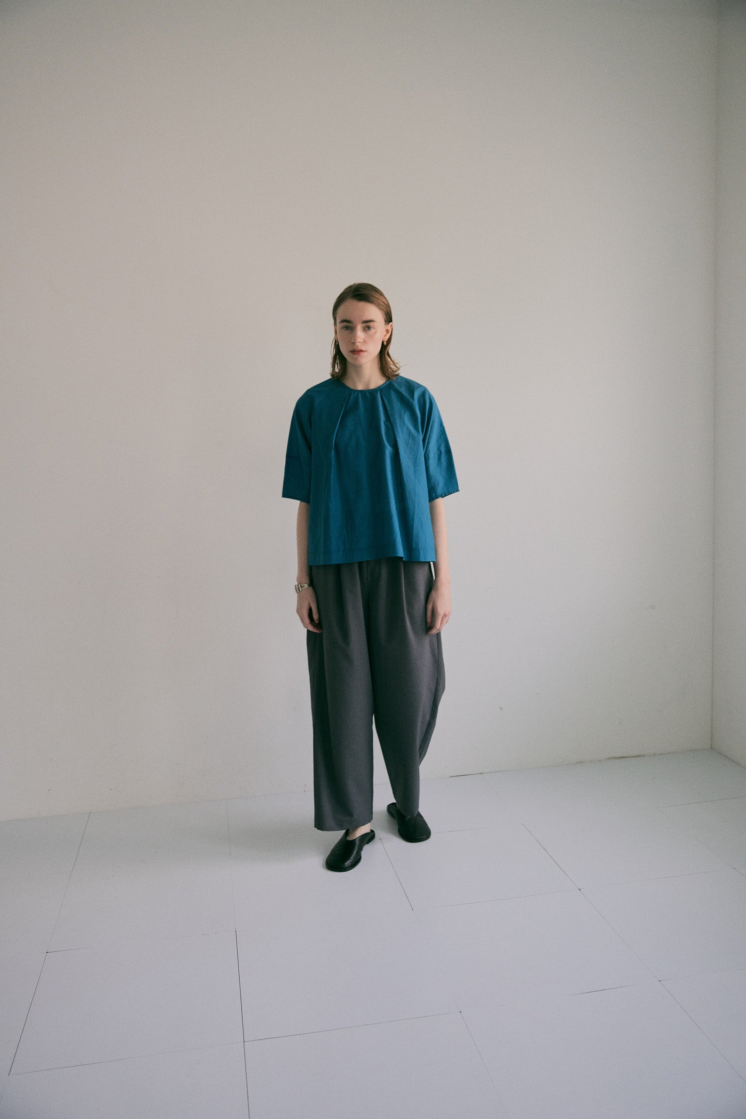 doux bleu　コットンシルクブラウス　DB-2623-072