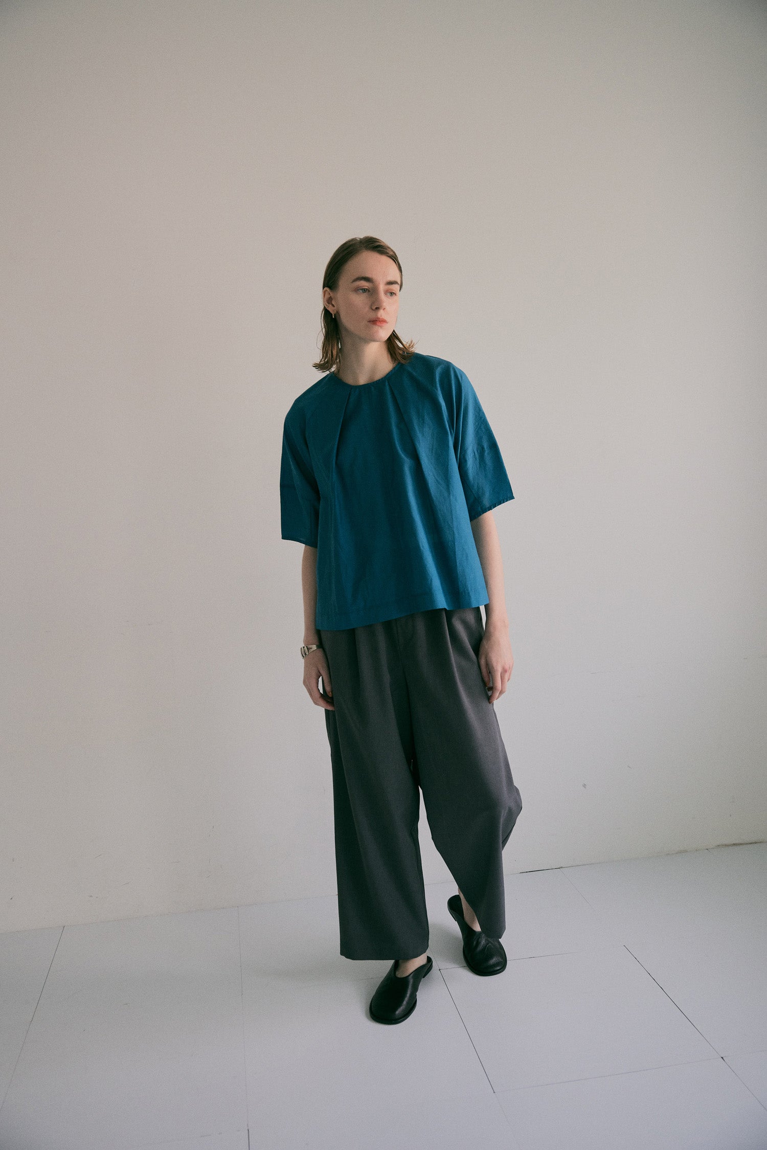 doux bleu　コットンシルクブラウス　DB-2623-072