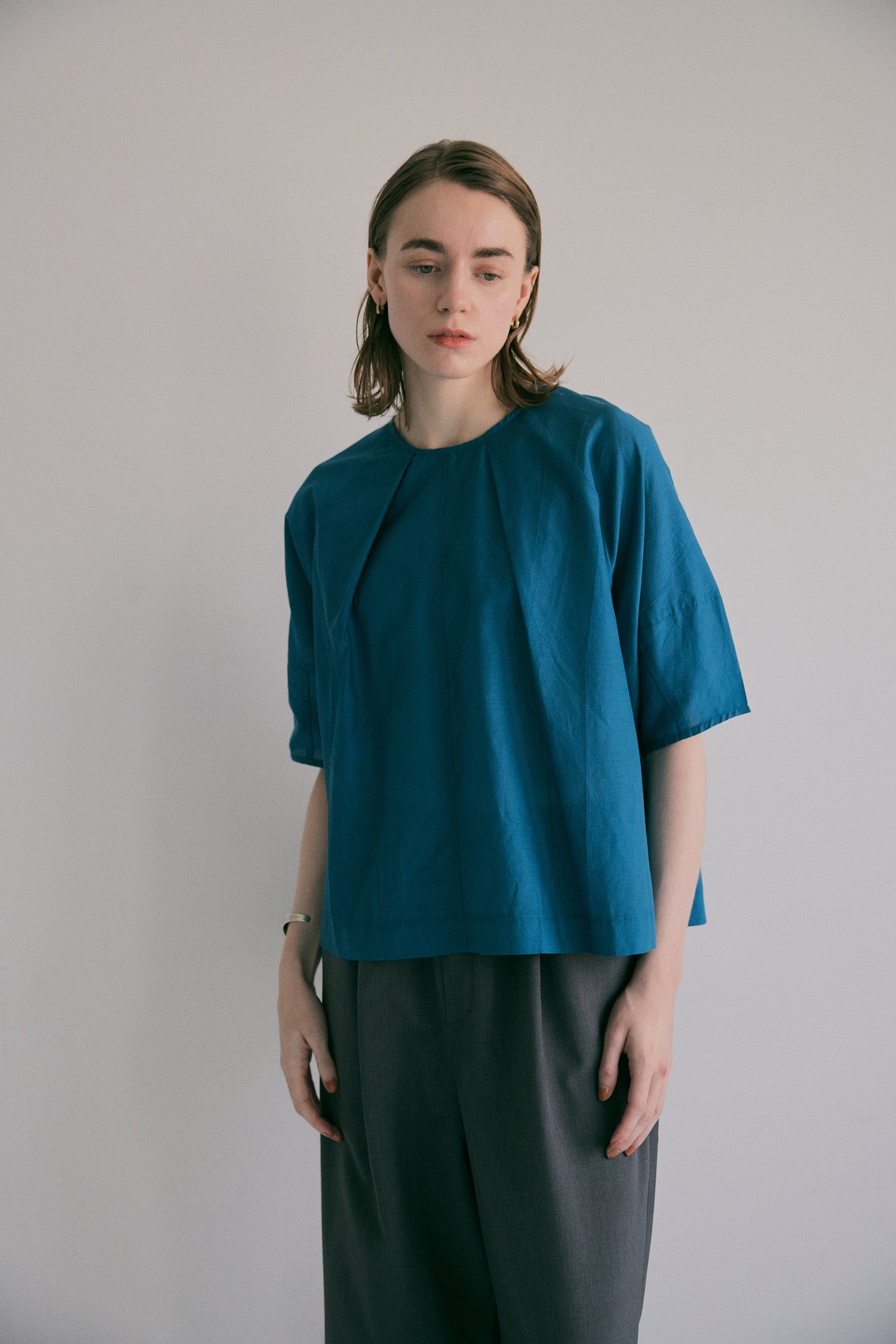 doux bleu　コットンシルクブラウス　DB-2623-072