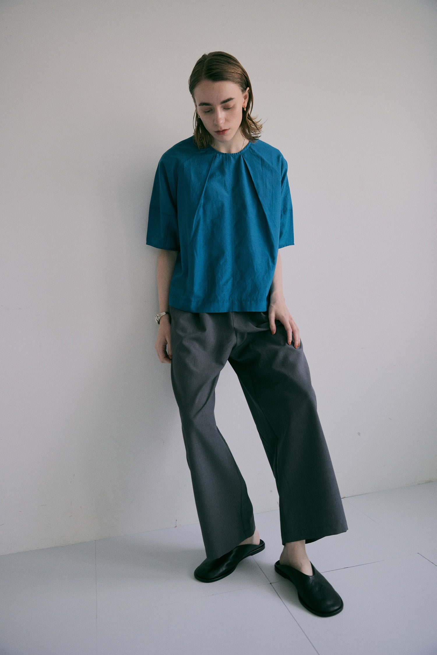 doux bleu　コットンシルクブラウス　DB-2623-072