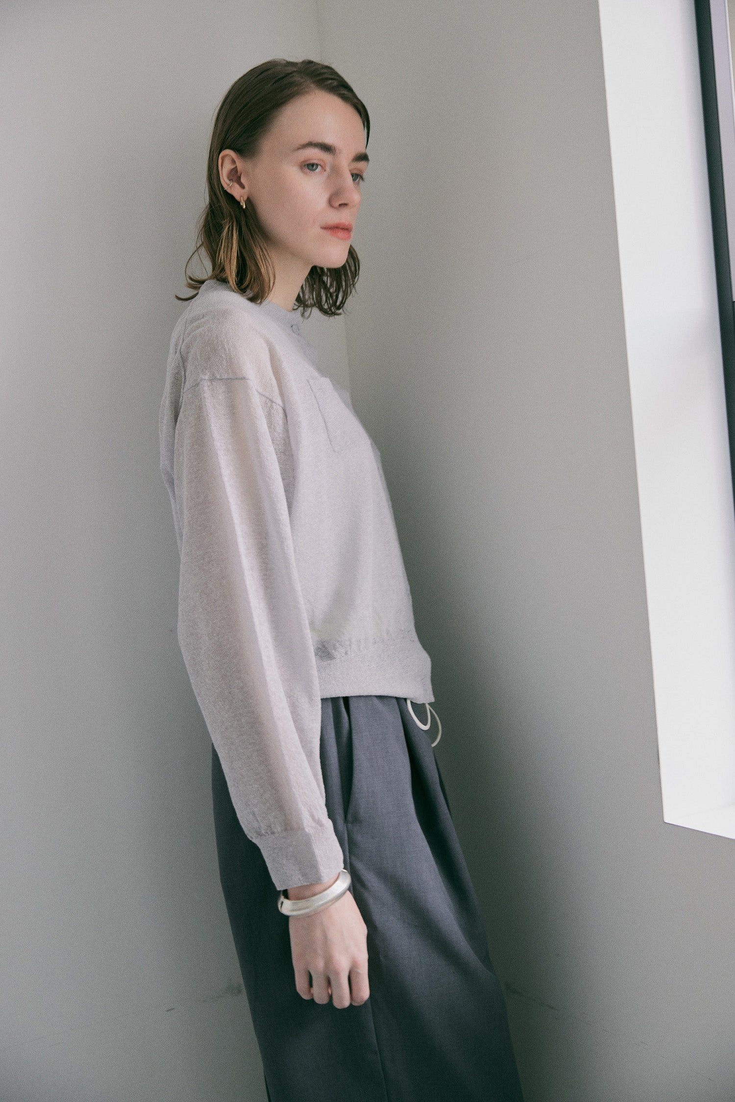 doux bleu　シアーポケット カーディガン　DB-2622-071