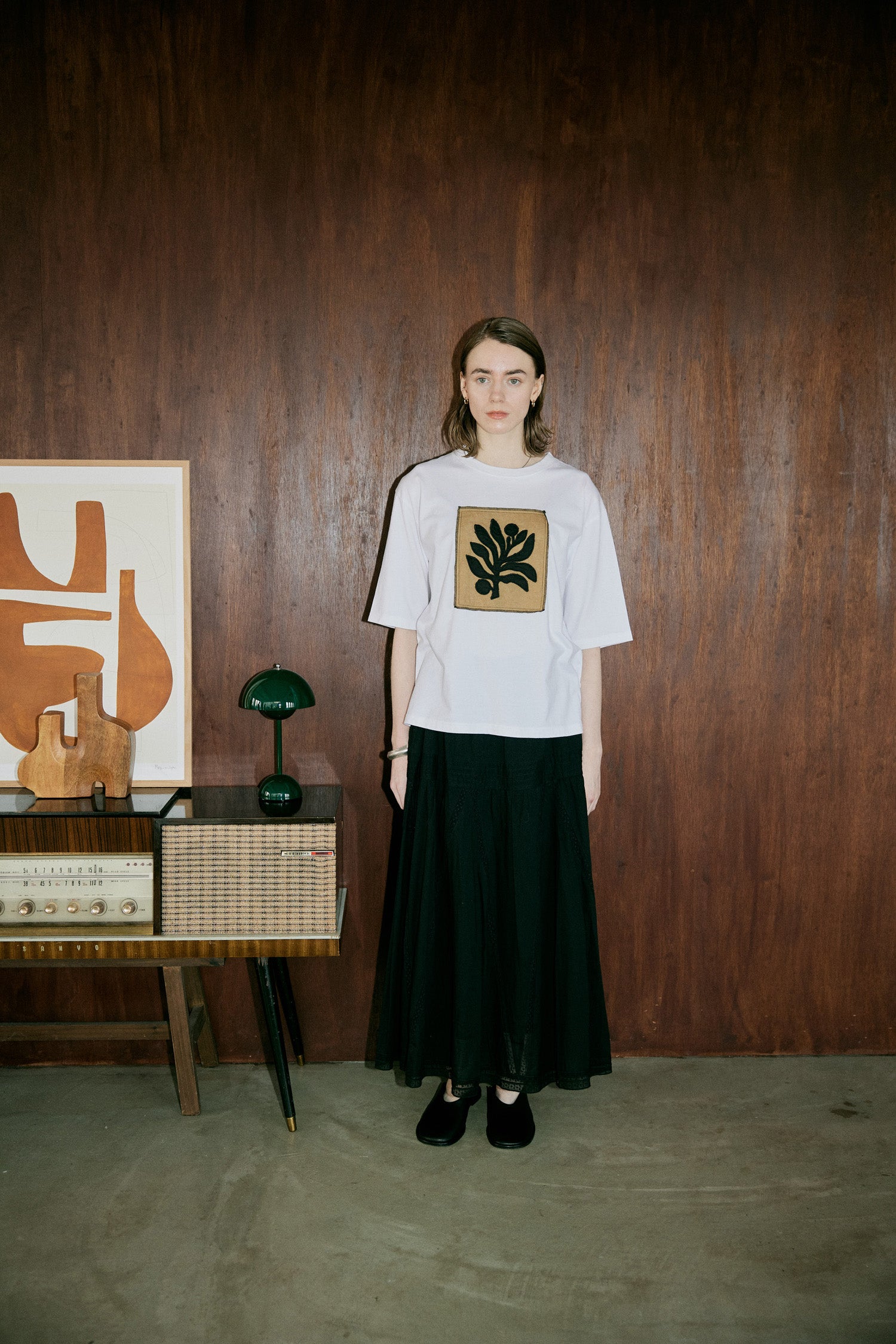 doux bleu　アップリケ刺繍Tシャツ　DB-2621-050