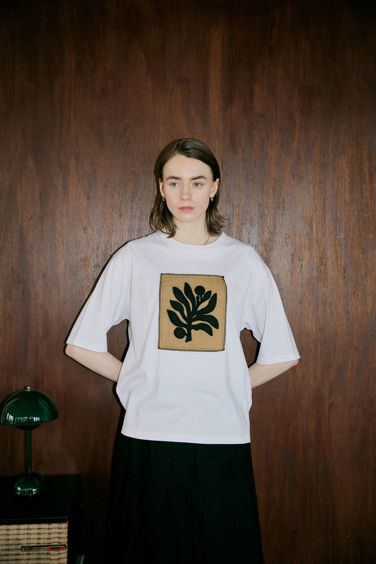 doux bleu　アップリケ刺繍Tシャツ　DB-2621-050