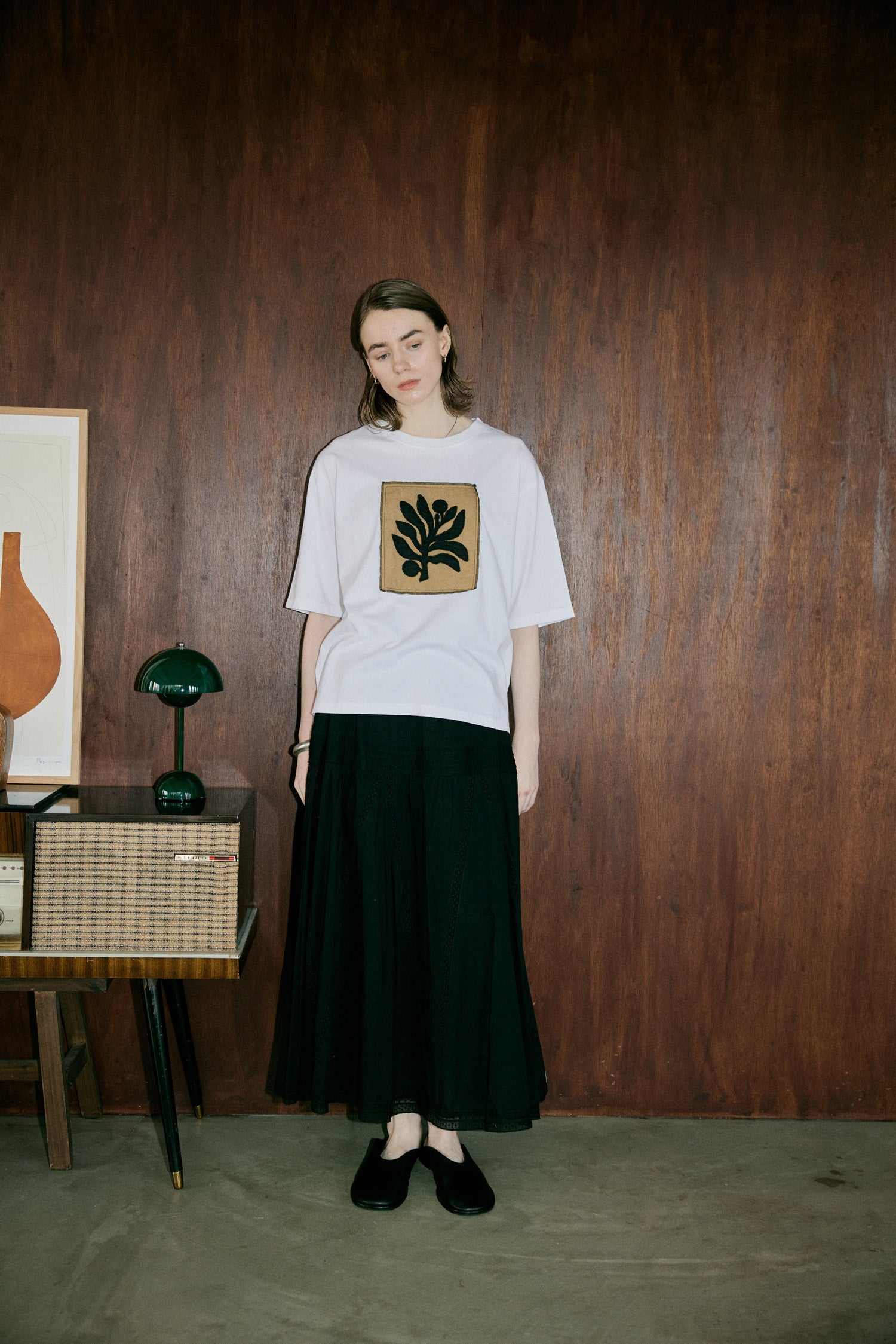 doux bleu　アップリケ刺繍Tシャツ　DB-2621-050