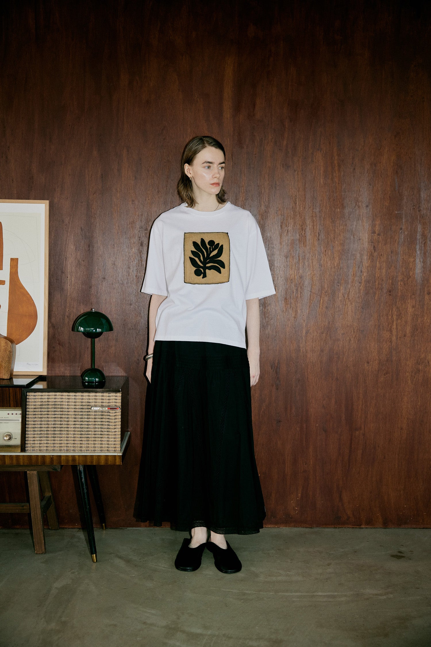 doux bleu　アップリケ刺繍Tシャツ　DB-2621-050