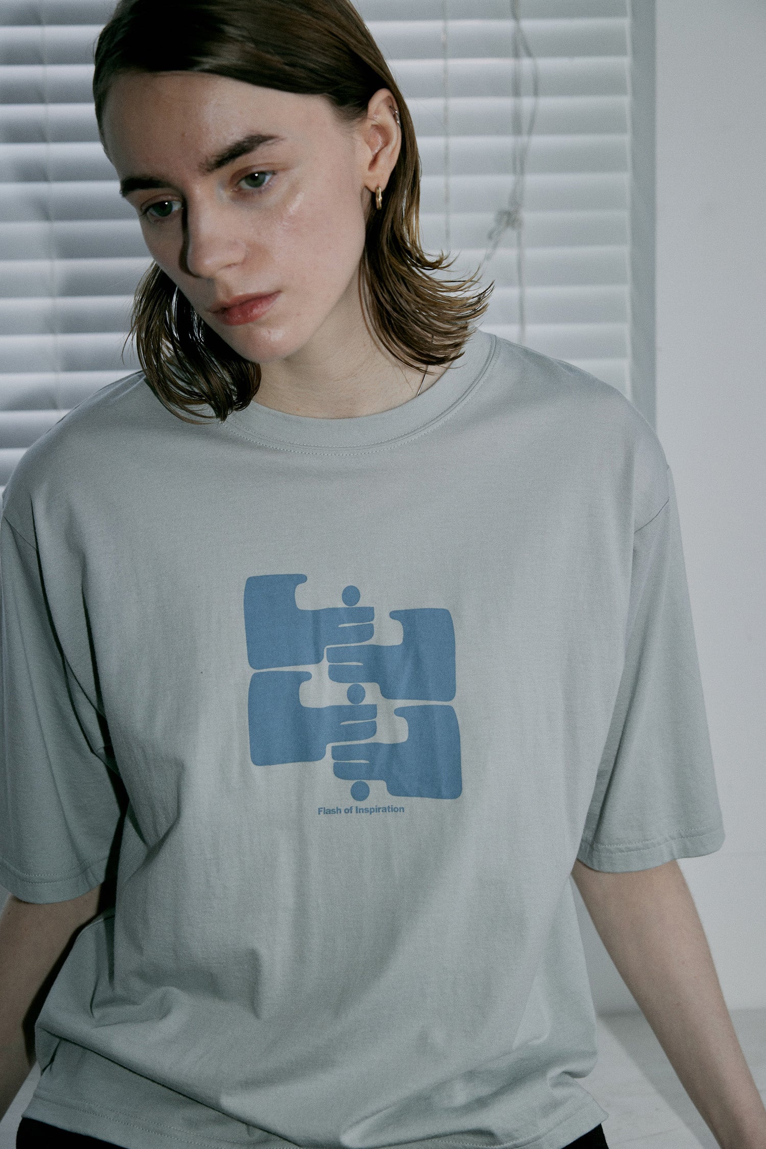 doux bleu　ハンドプリントTシャツ　DB-2621-060