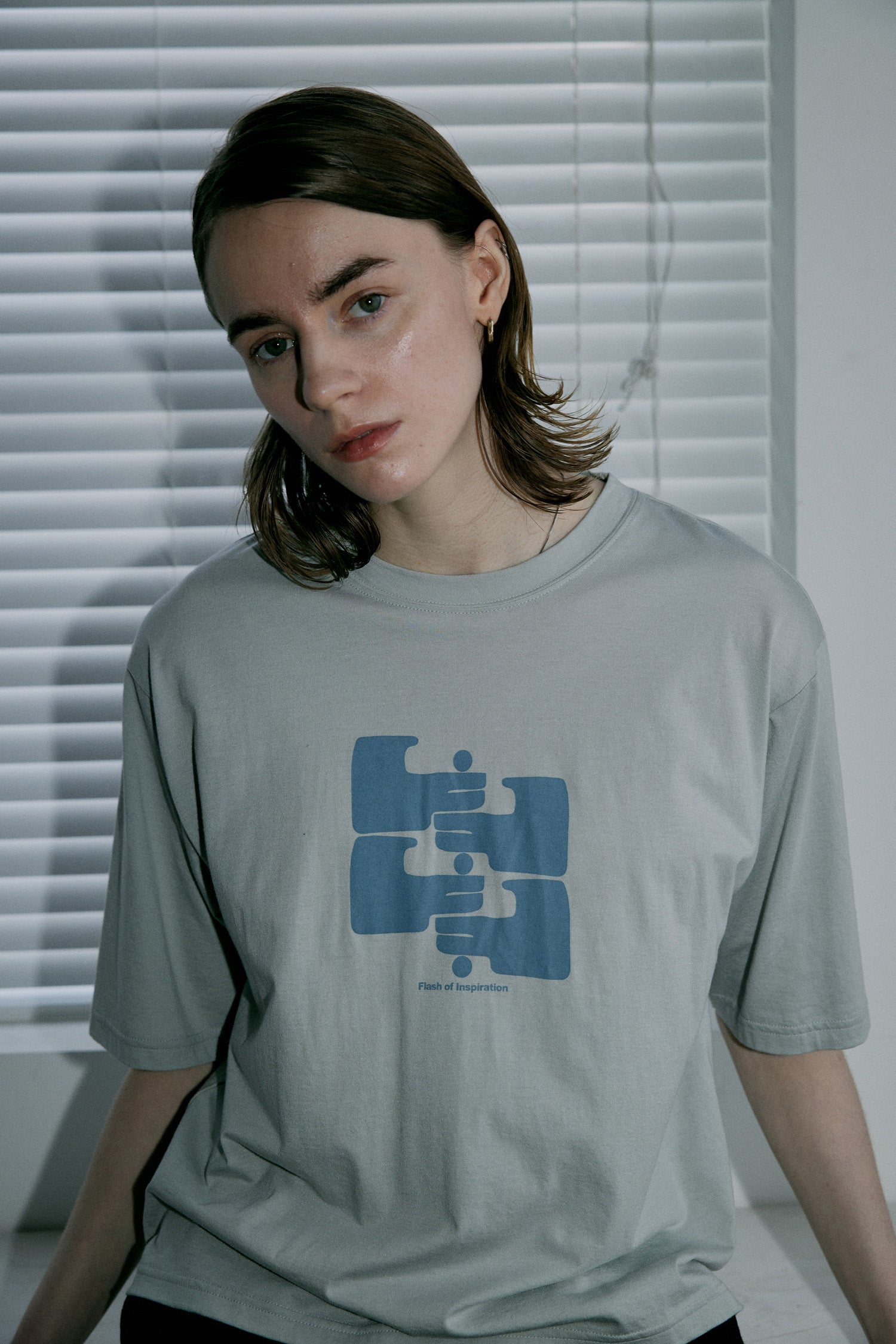 doux bleu　ハンドプリントTシャツ　DB-2621-060