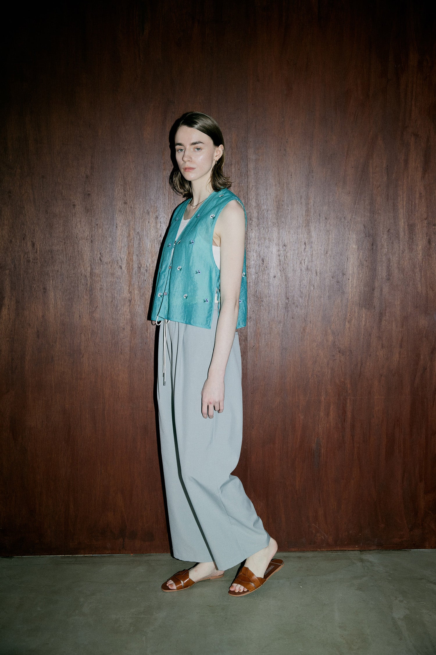 doux bleu　ダブルウェストパンツ　DB-2625-061