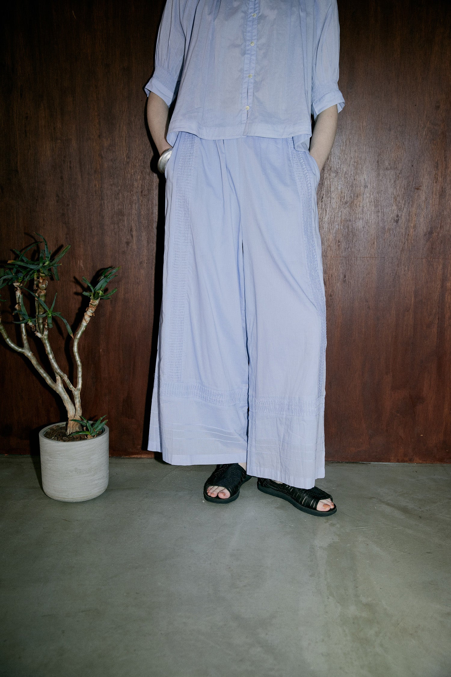 doux bleu　コットンボイルピンタックパンツ　DB-2625-074