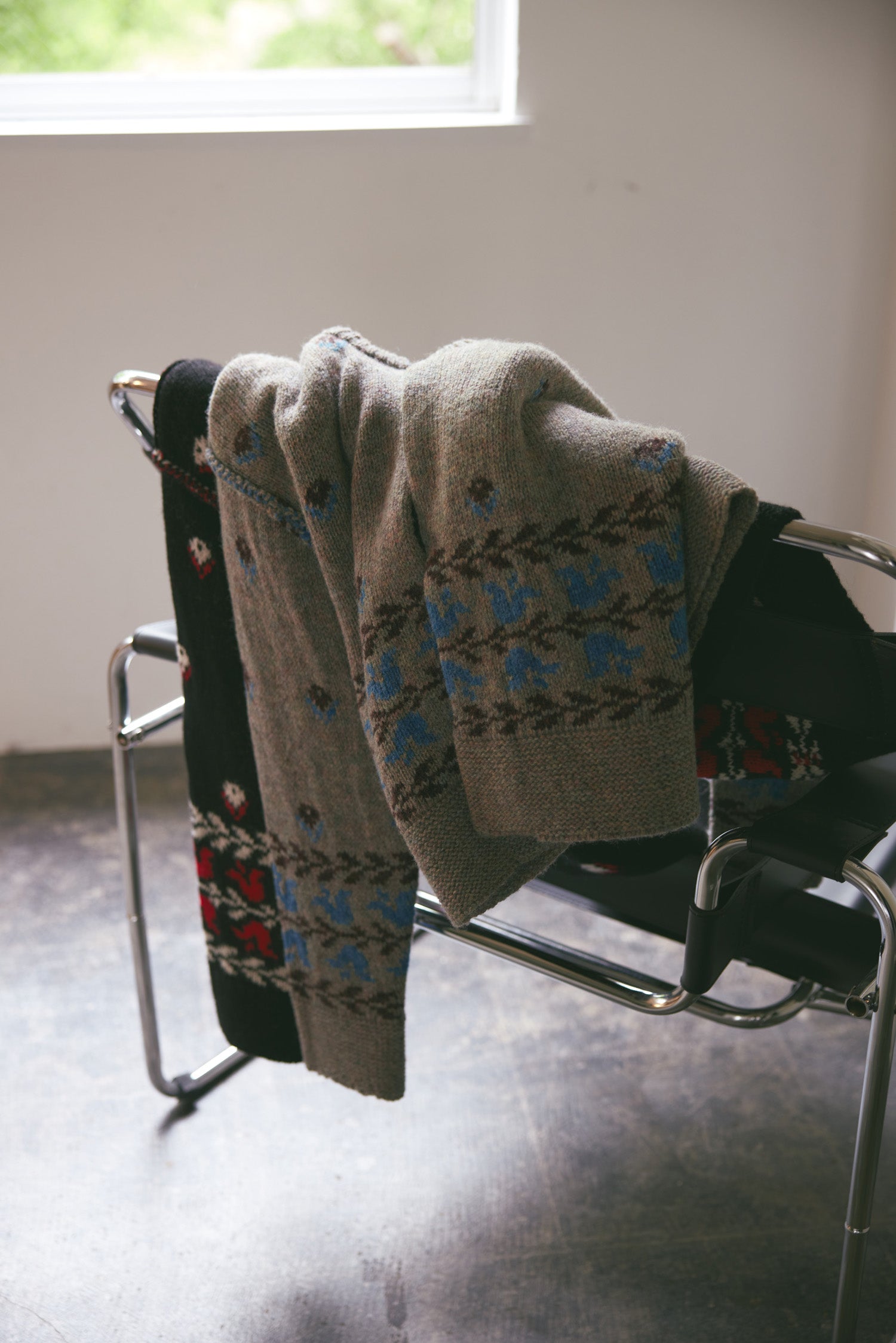 doux bleu　フラワージャガードニットジャケット　DB-2552-060