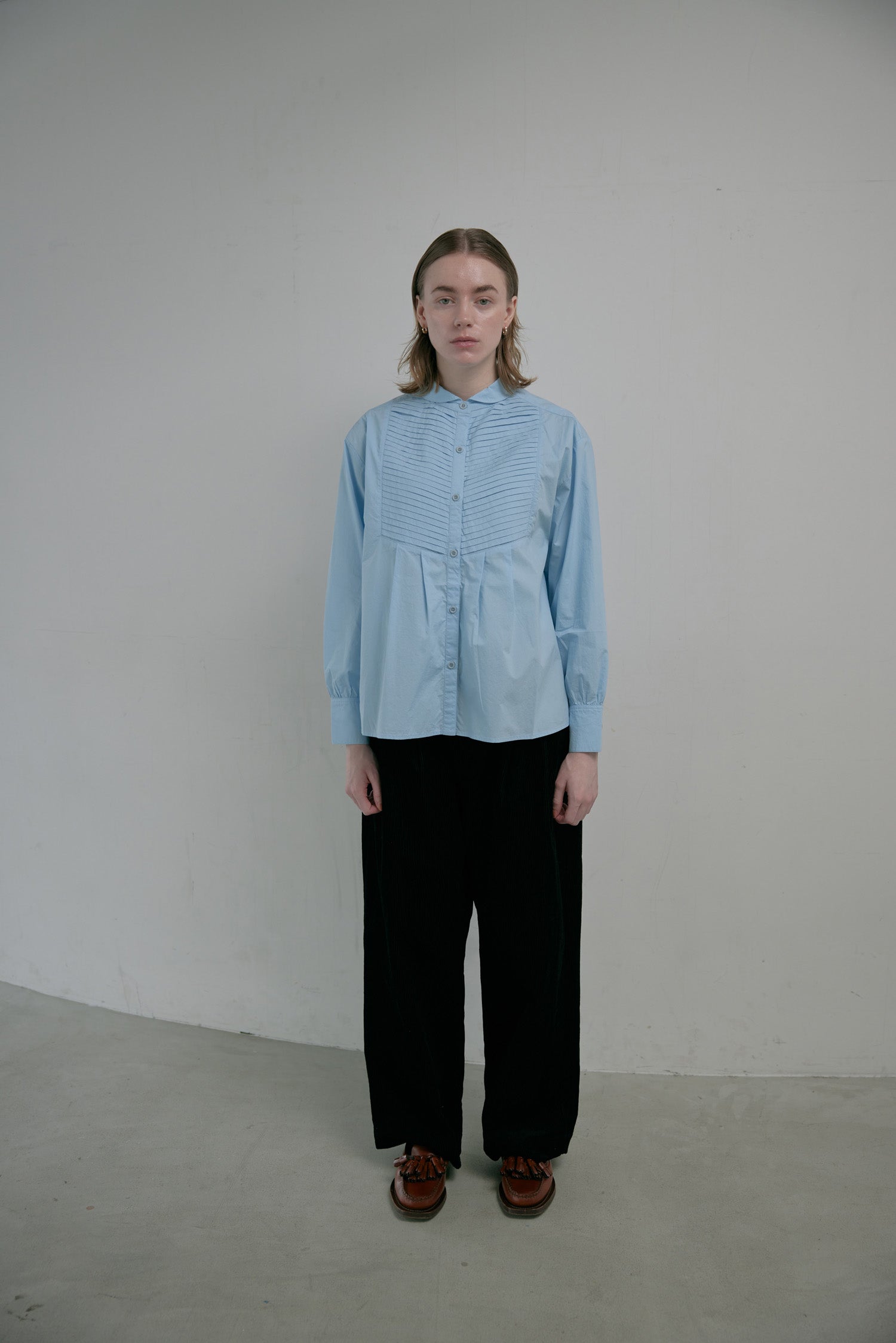 doux bleu　コーデュロイ タックパンツ　DB-2555-048