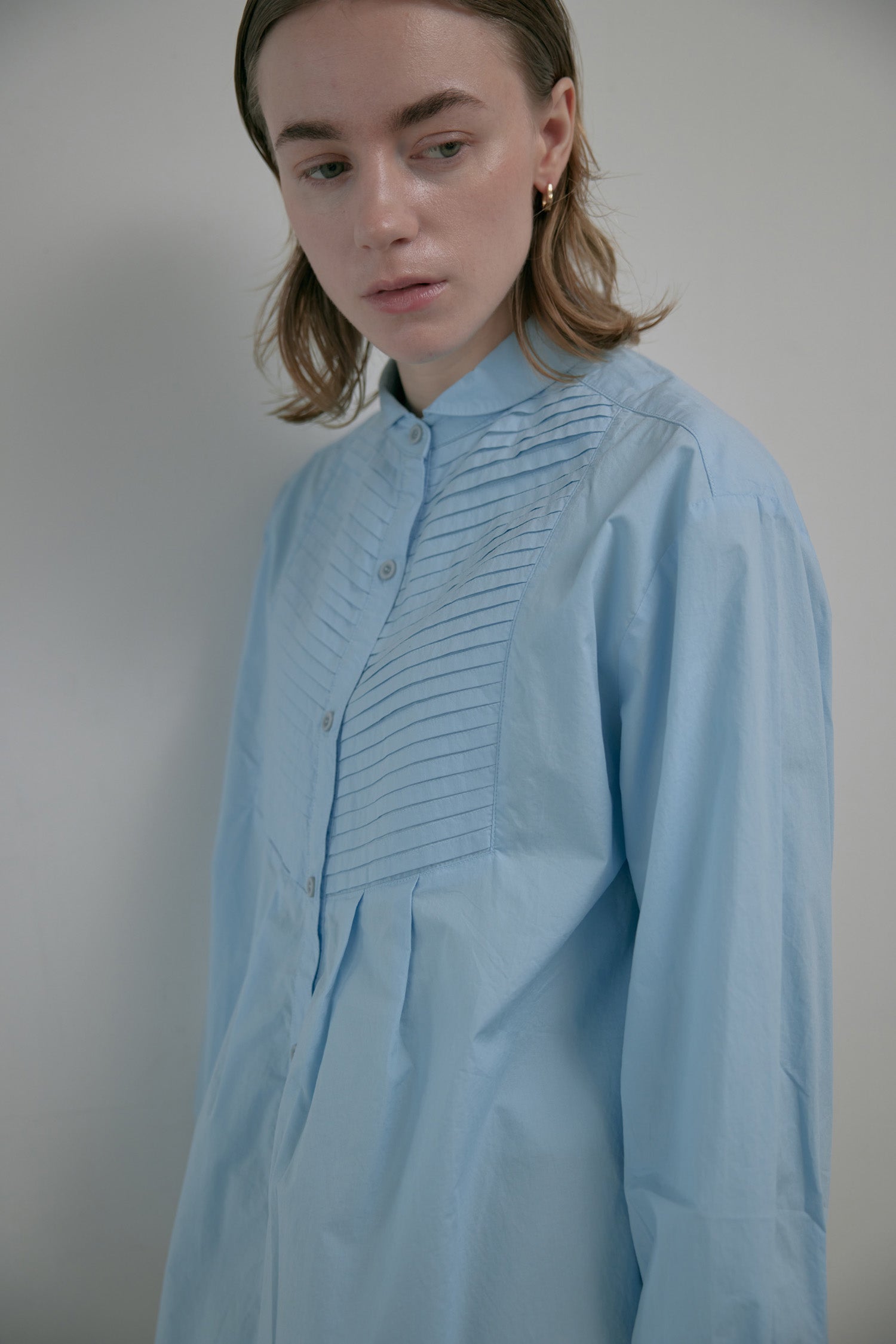 doux bleu　ピンタック ブラウス　DB-2553-049