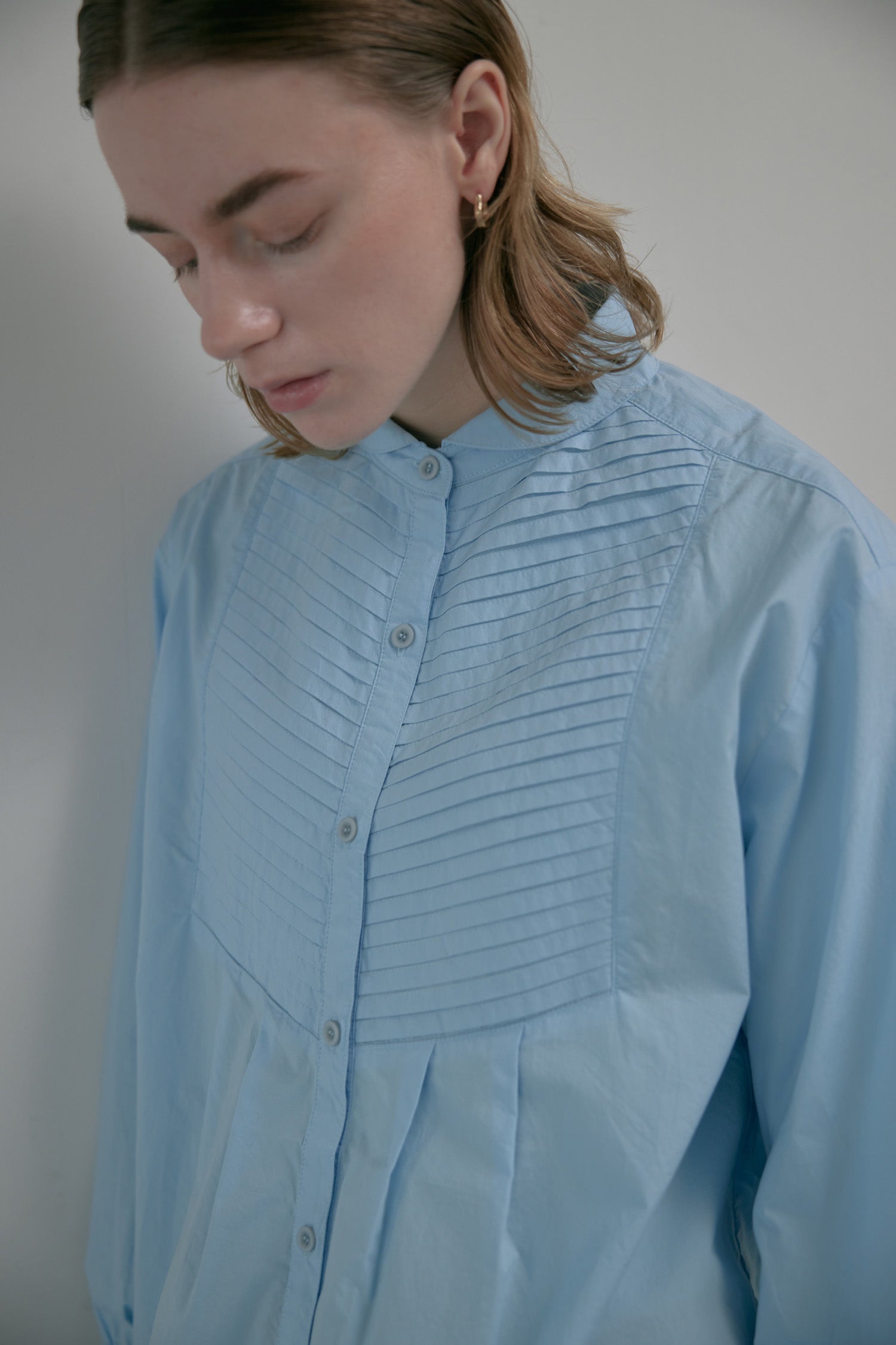 doux bleu　ピンタック ブラウス　DB-2553-049