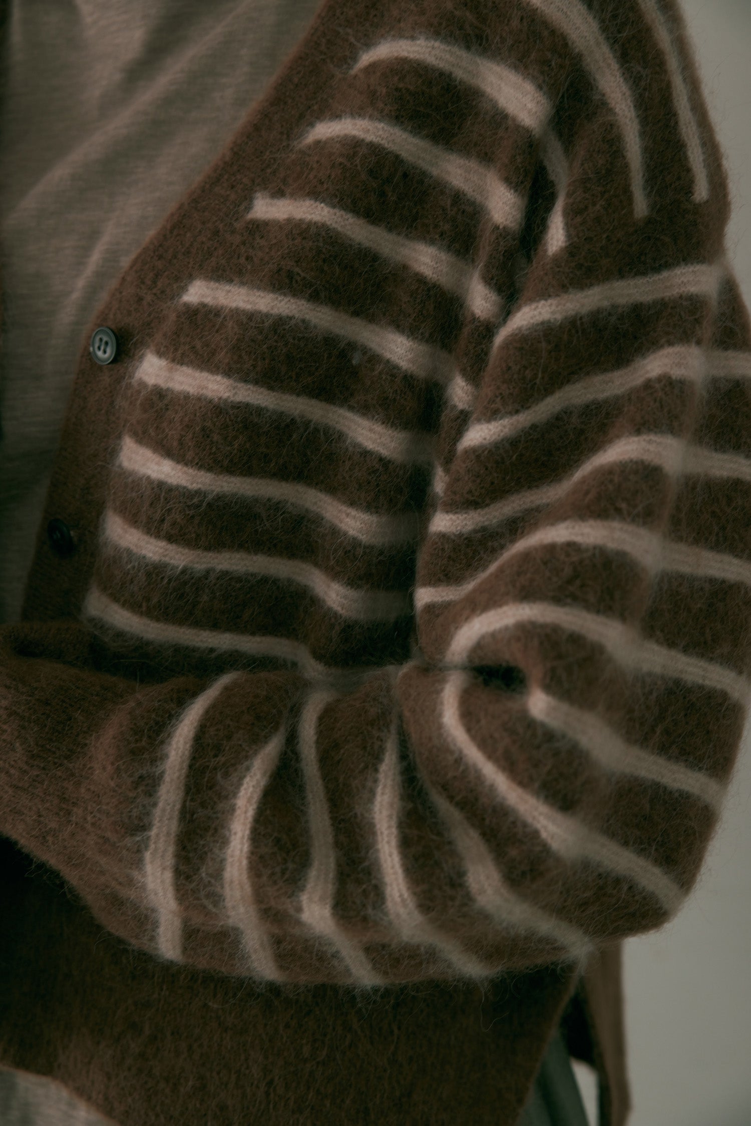 doux bleu　アルパカ ボーダーカーディガン　DB-2552-044