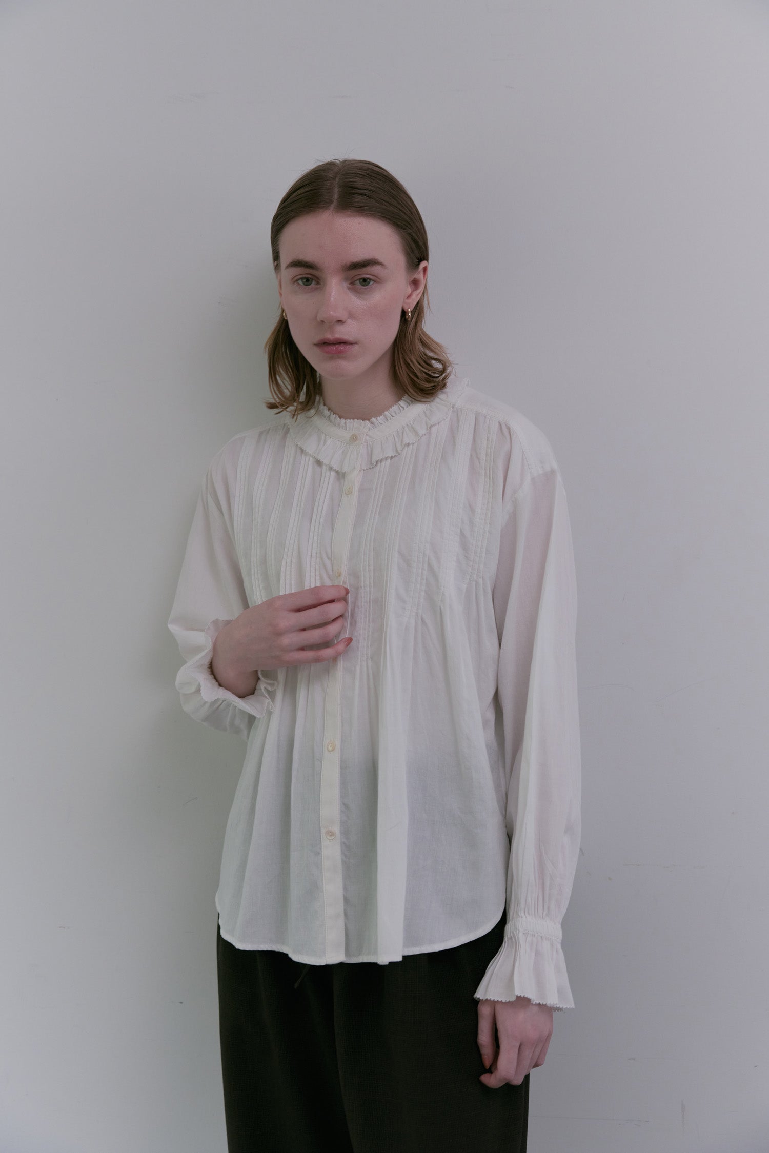 doux bleu フリルカラーブラウス DB-2553-042