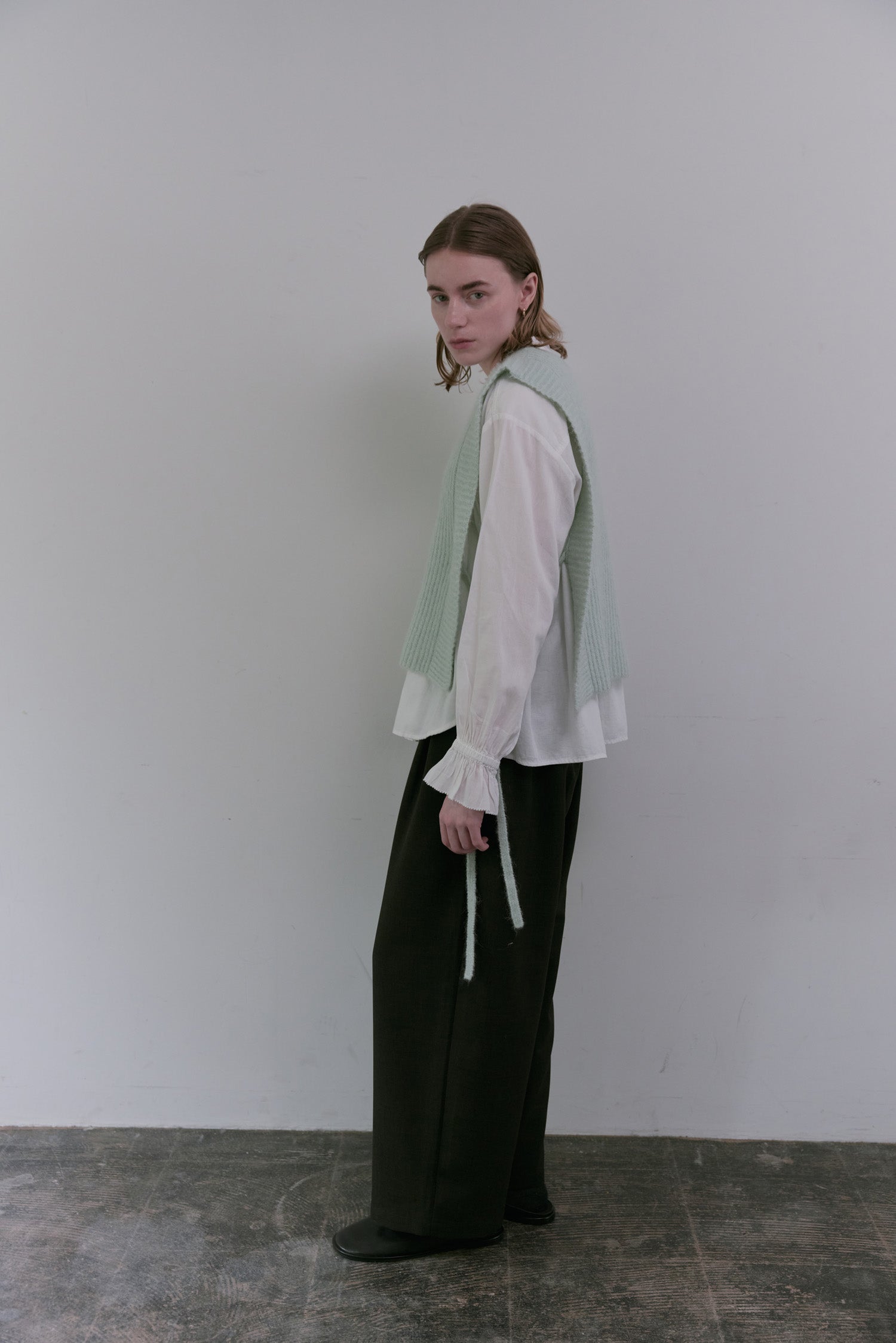 doux bleu　アルパカニットベスト　DB-2558-056