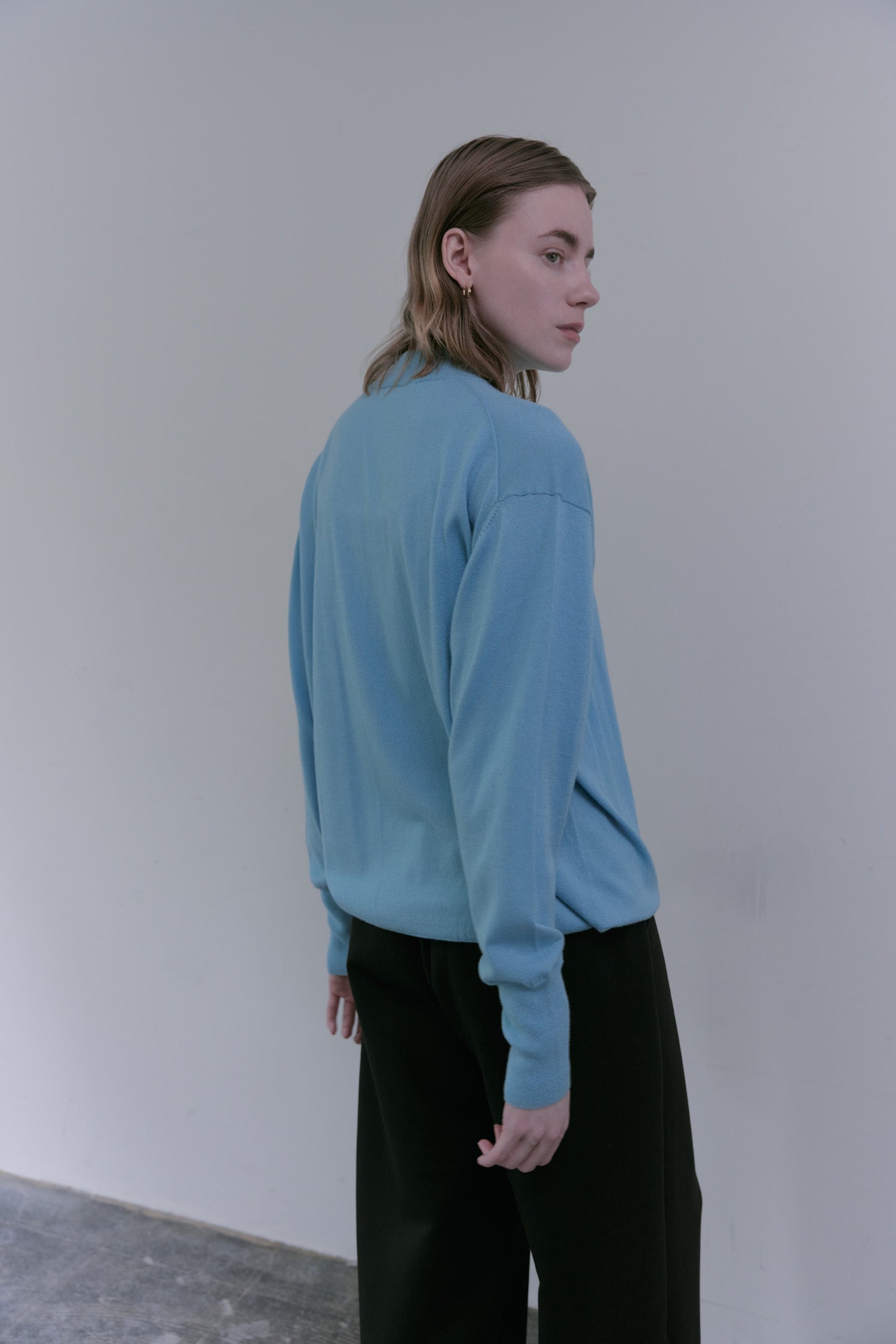 doux bleu　コットンシルクカシミアプルオーバー　DB-2552-045