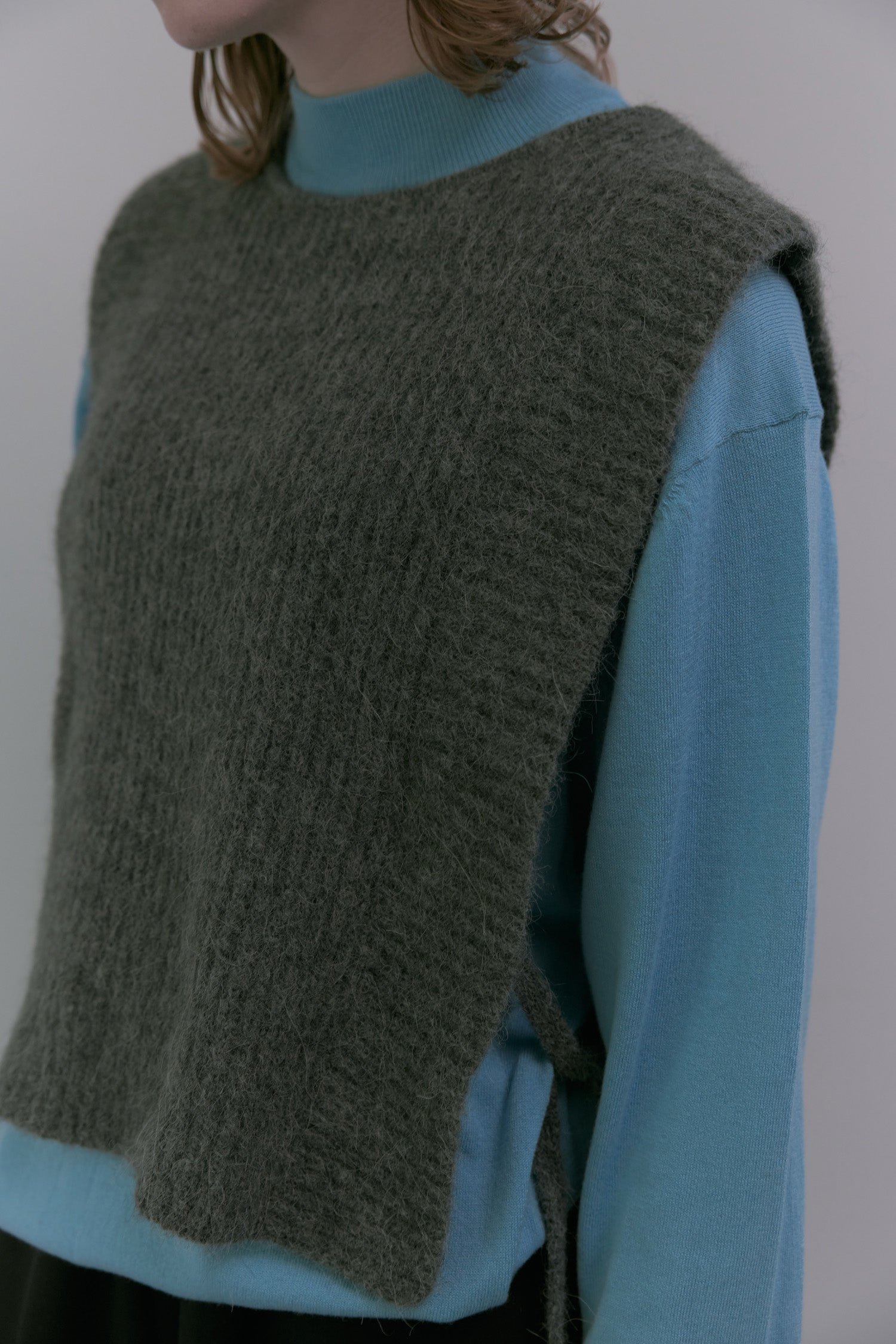 doux bleu　アルパカニットベスト　DB-2558-056