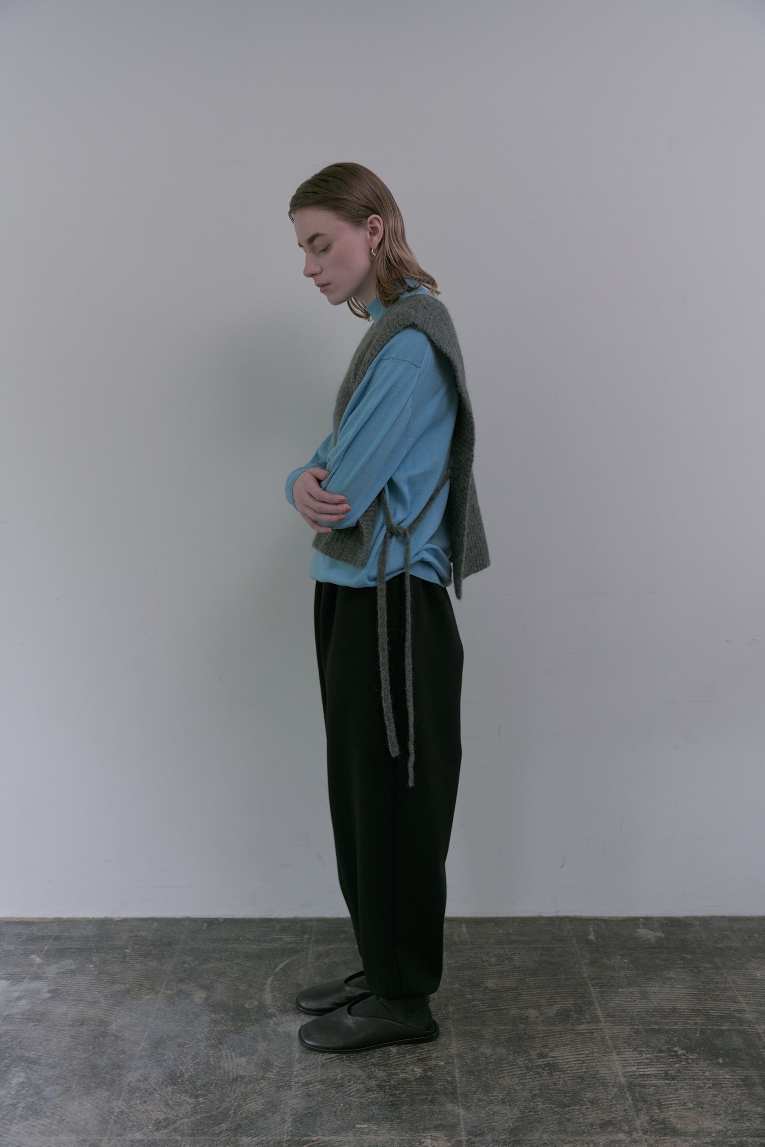 doux bleu　アルパカニットベスト　DB-2558-056