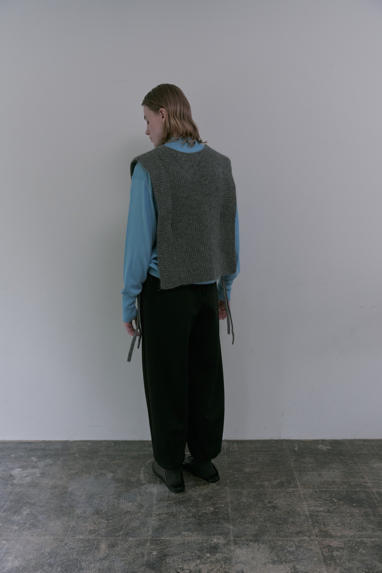 doux bleu　アルパカニットベスト　DB-2558-056