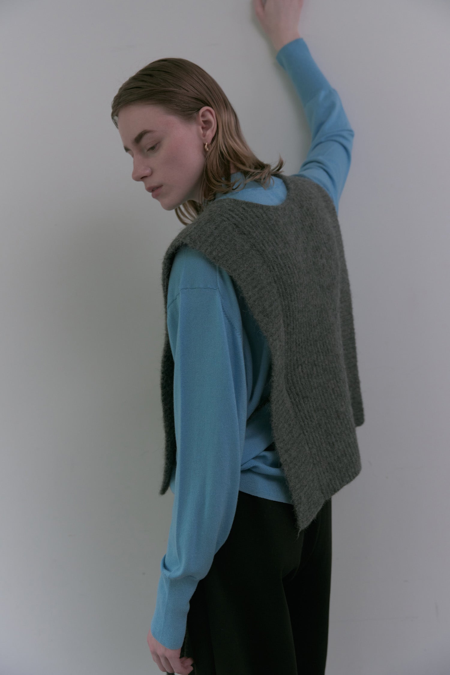 doux bleu　アルパカニットベスト　DB-2558-056