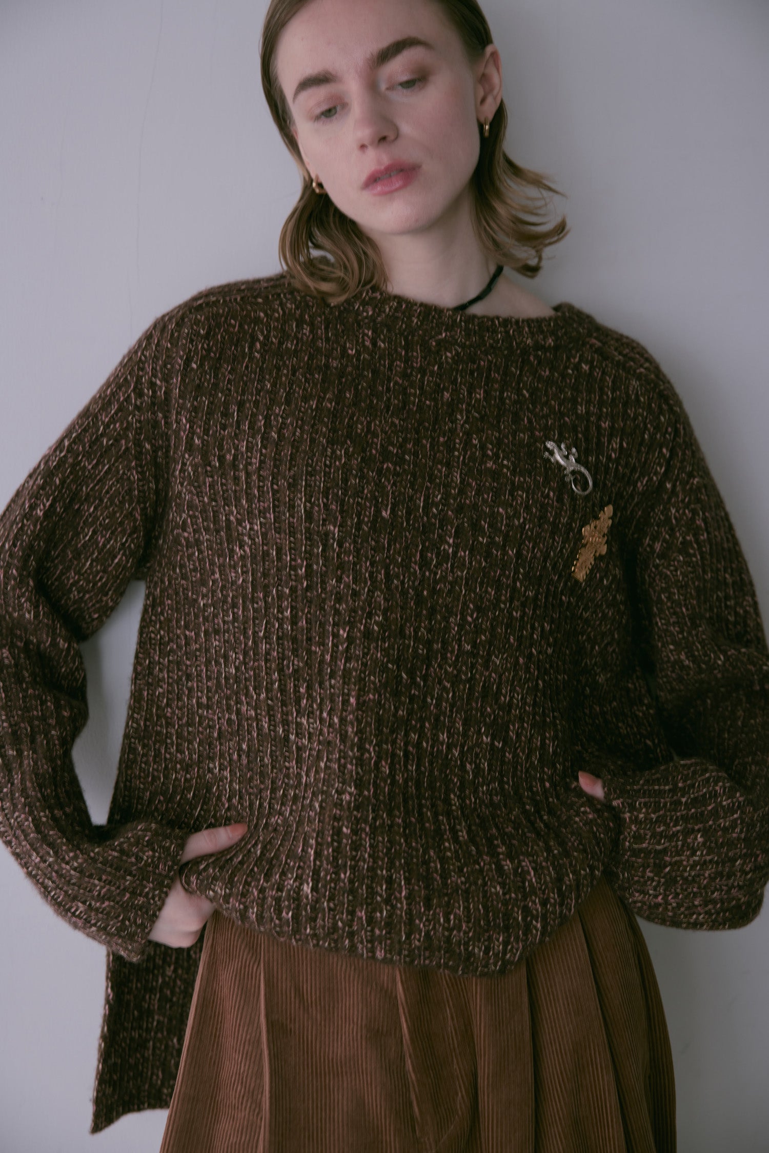 doux bleu　MIXニットプルオーバー　DB-2552-061