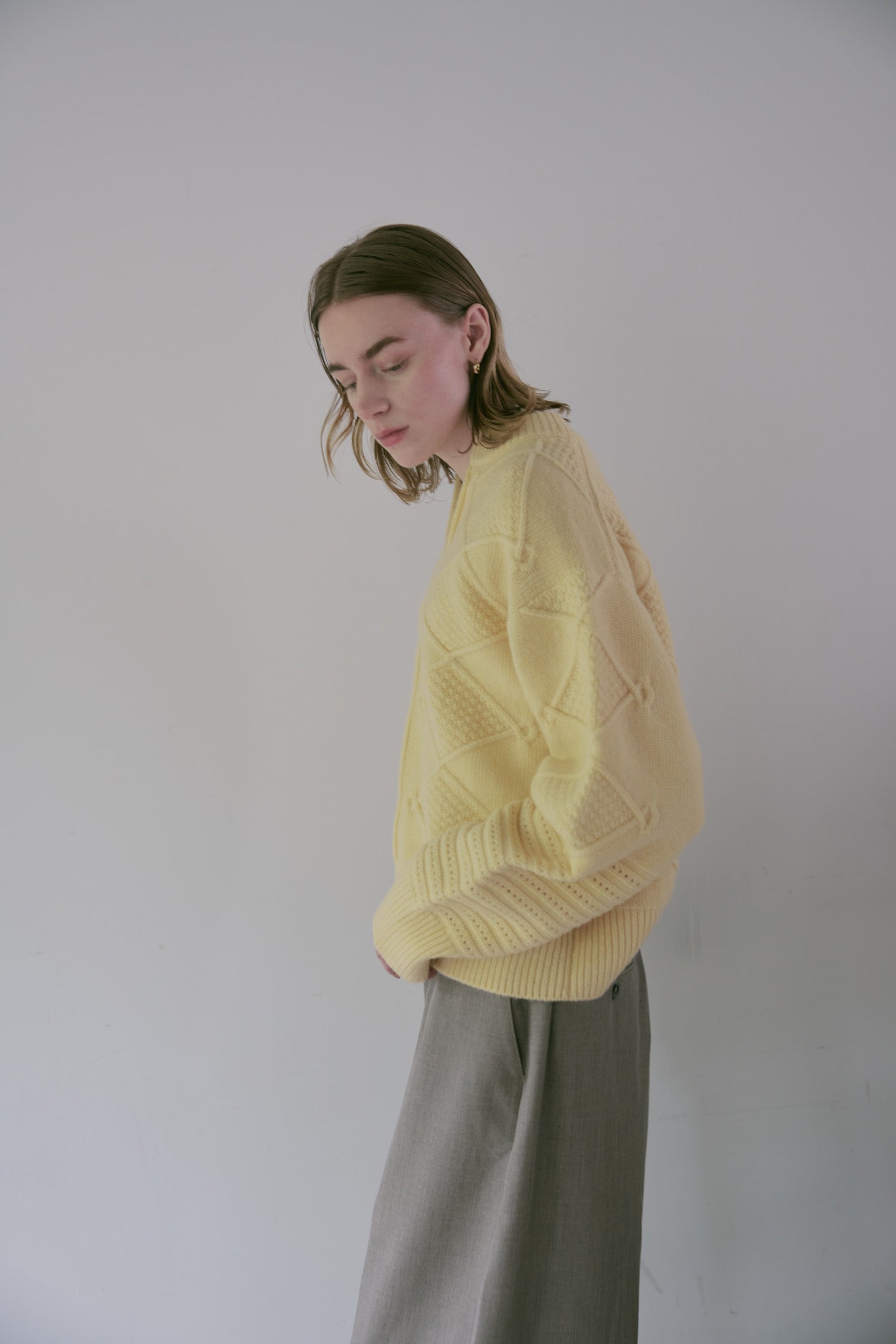 doux bleu　スキッパー アランニット　DB-2552-059