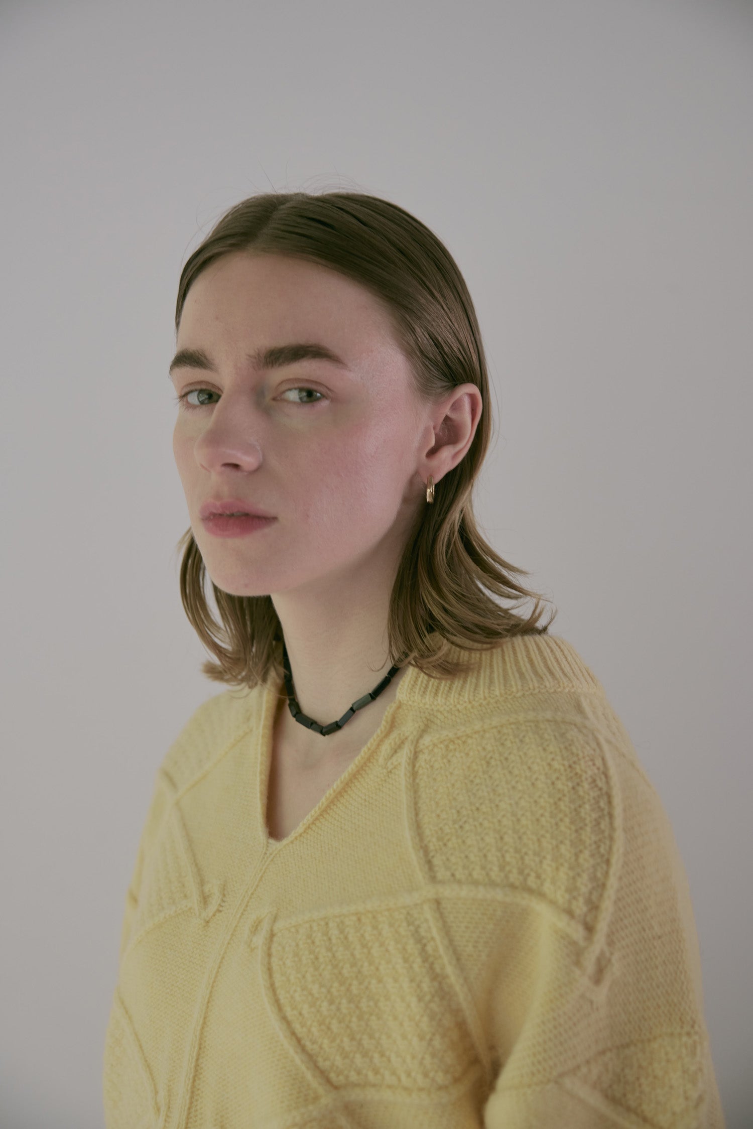 doux bleu　スキッパー アランニット　DB-2552-059