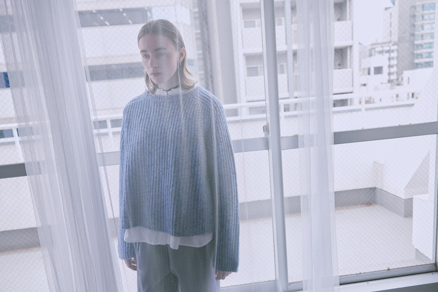 doux bleu　MIXニットプルオーバー　DB-2552-061