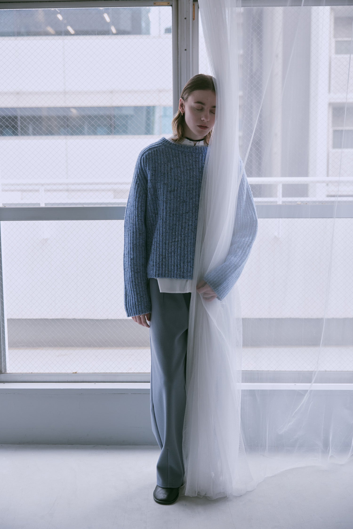 doux bleu　MIXニットプルオーバー　DB-2552-061