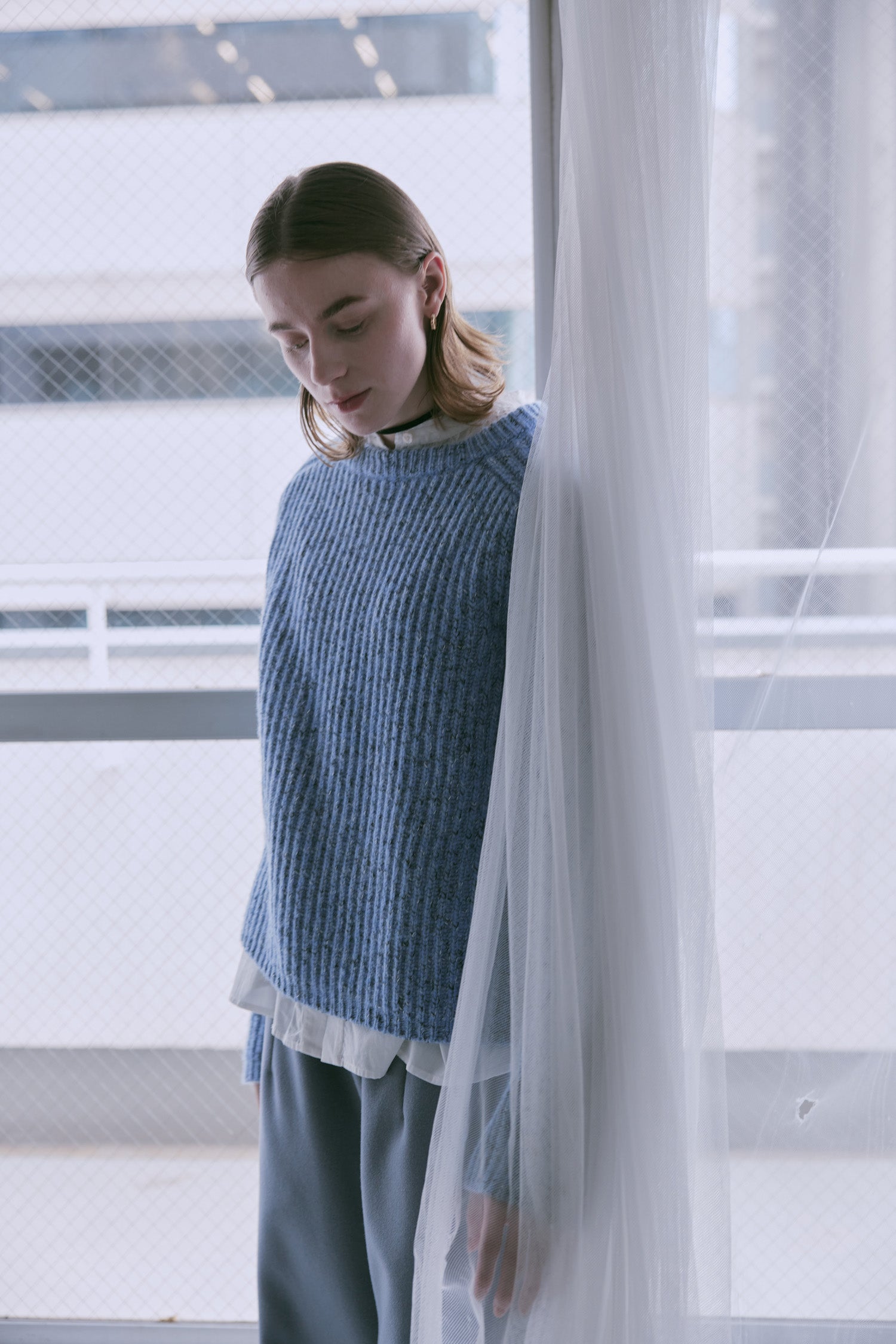 doux bleu　MIXニットプルオーバー　DB-2552-061