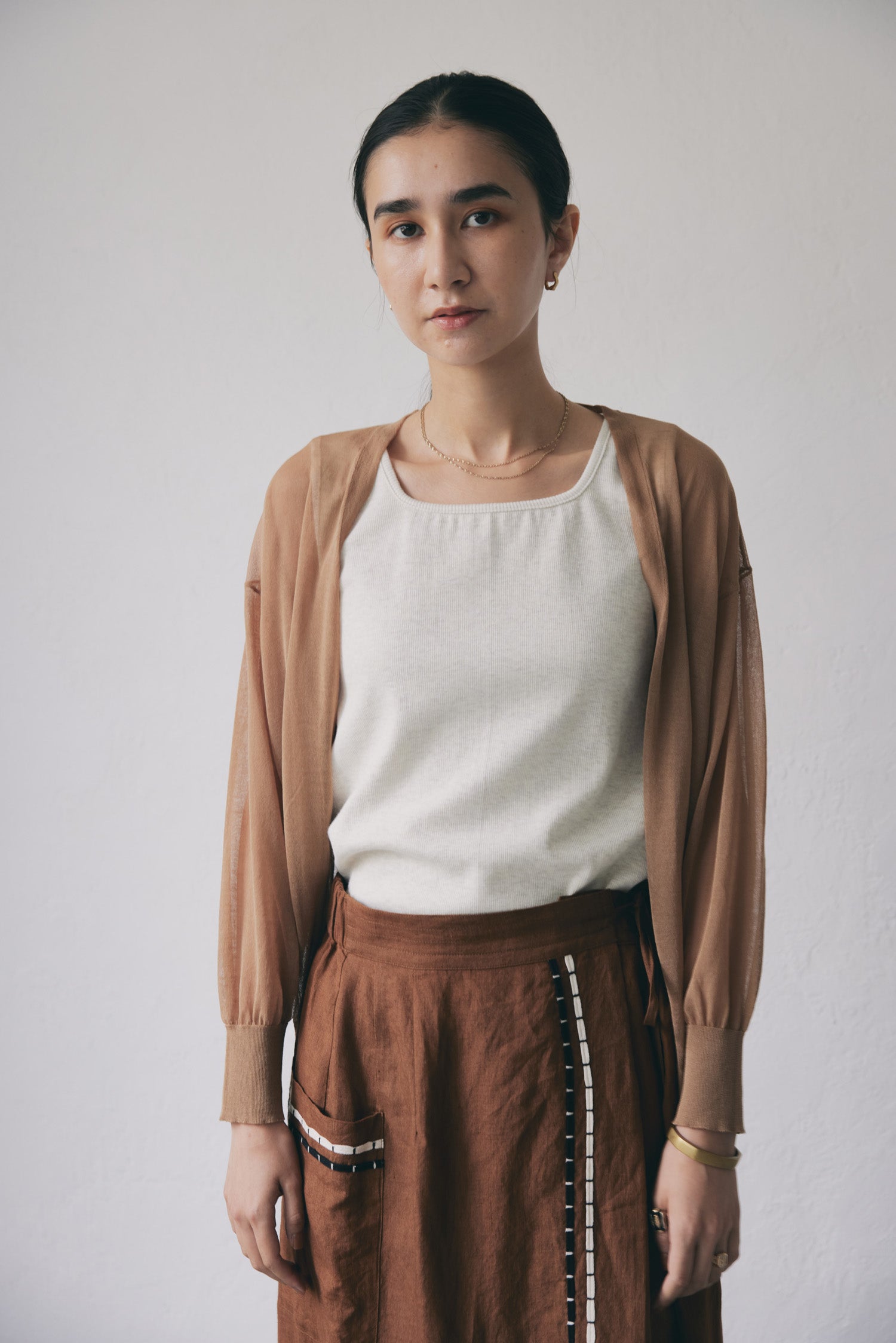 doux bleu　シアーカーディガン　DB-2522-055