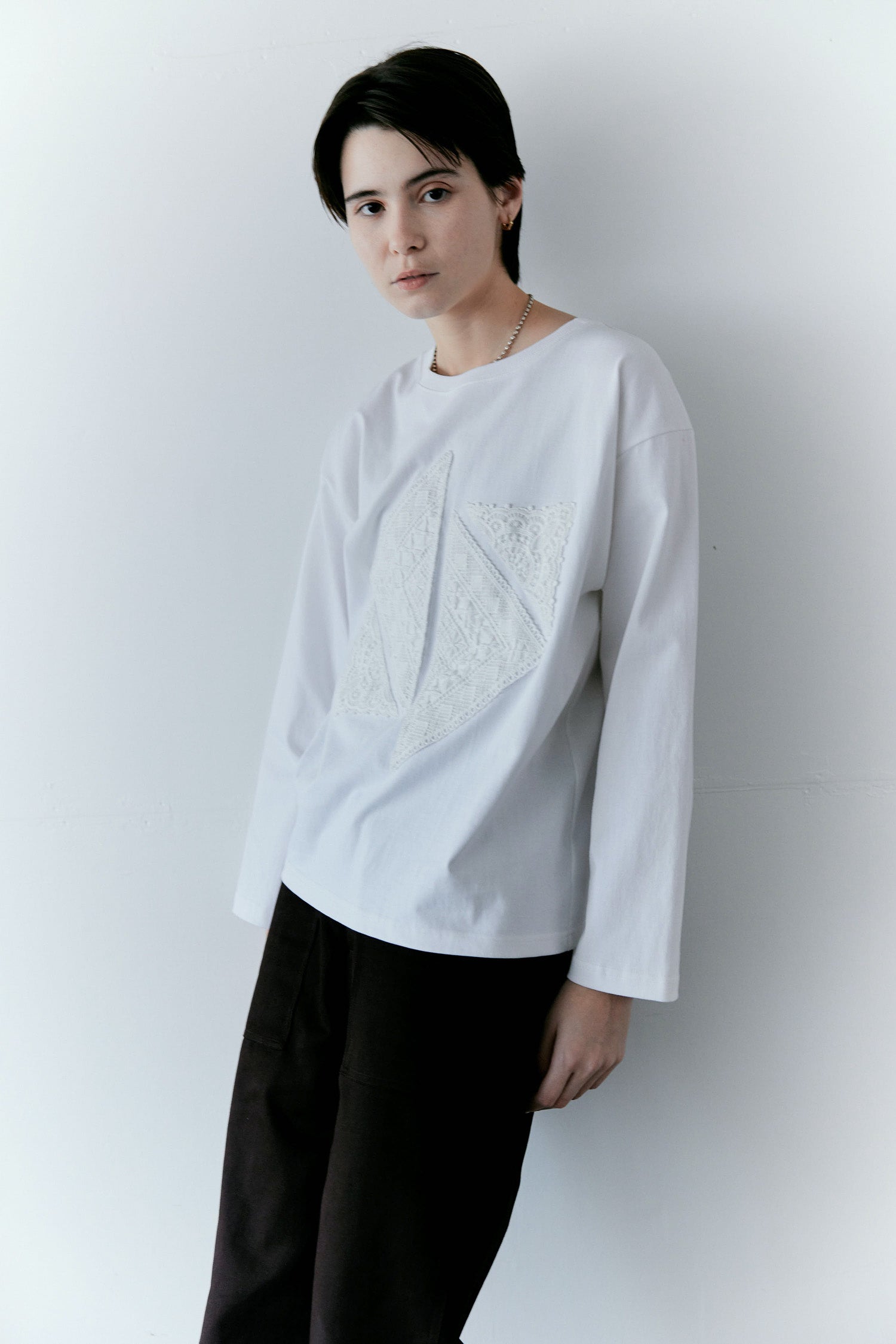 doux bleu　クロシェレース パッチワークプルオーバー　DB-2611-028