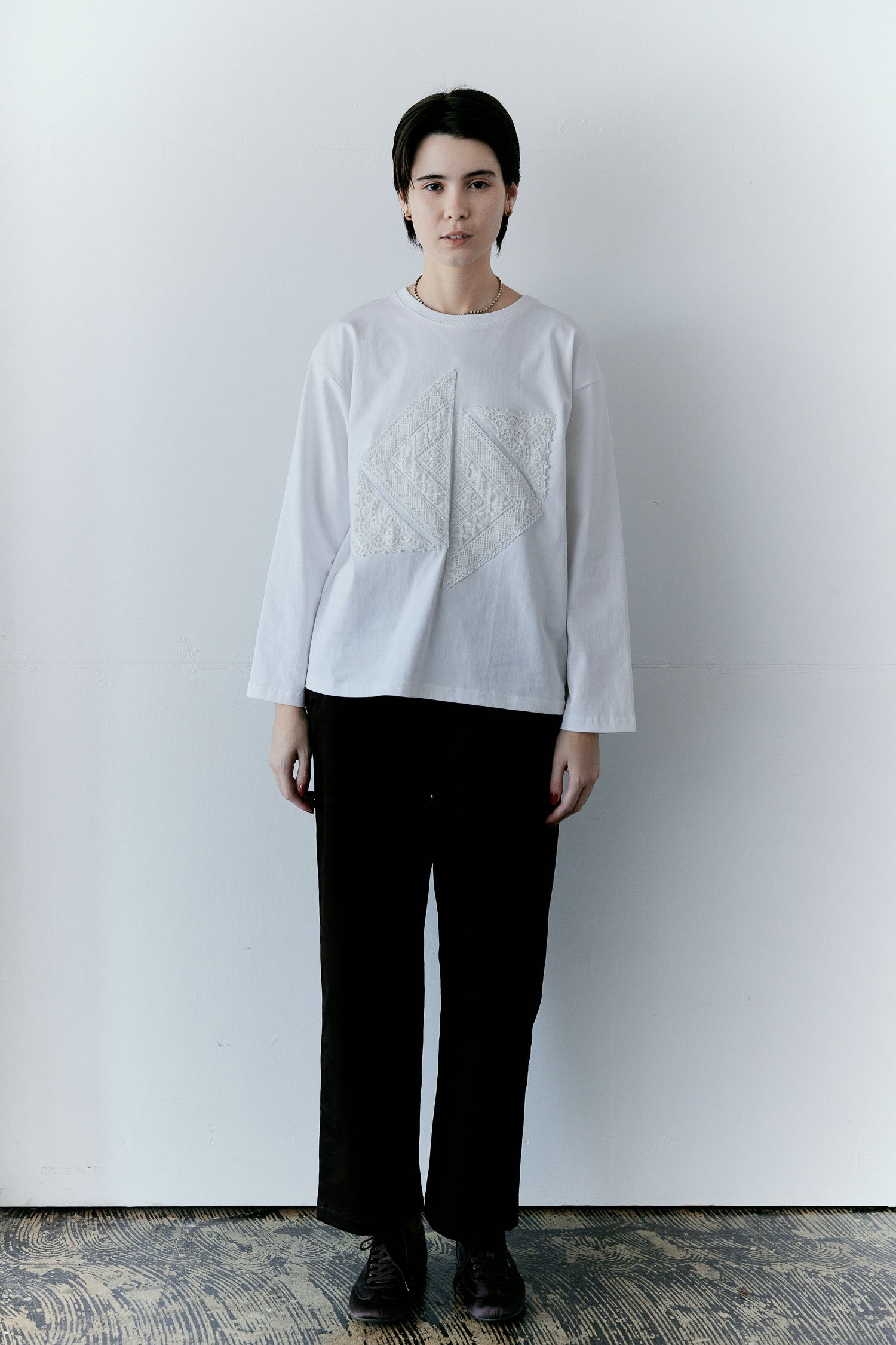 doux bleu　クロシェレース パッチワークプルオーバー　DB-2611-028