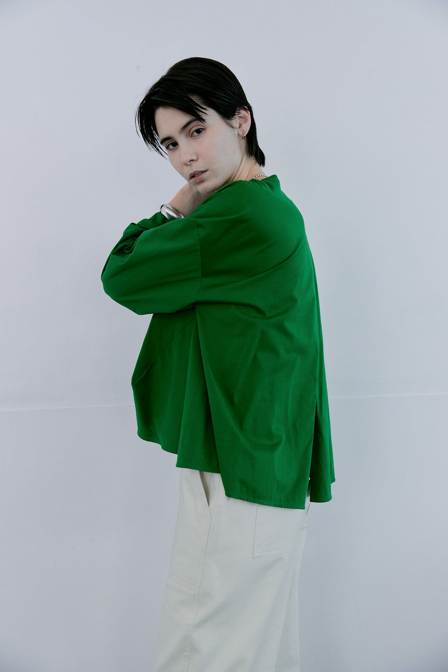 doux bleu　シルケットコットン ボックスプルオーバー　DB-2611-014