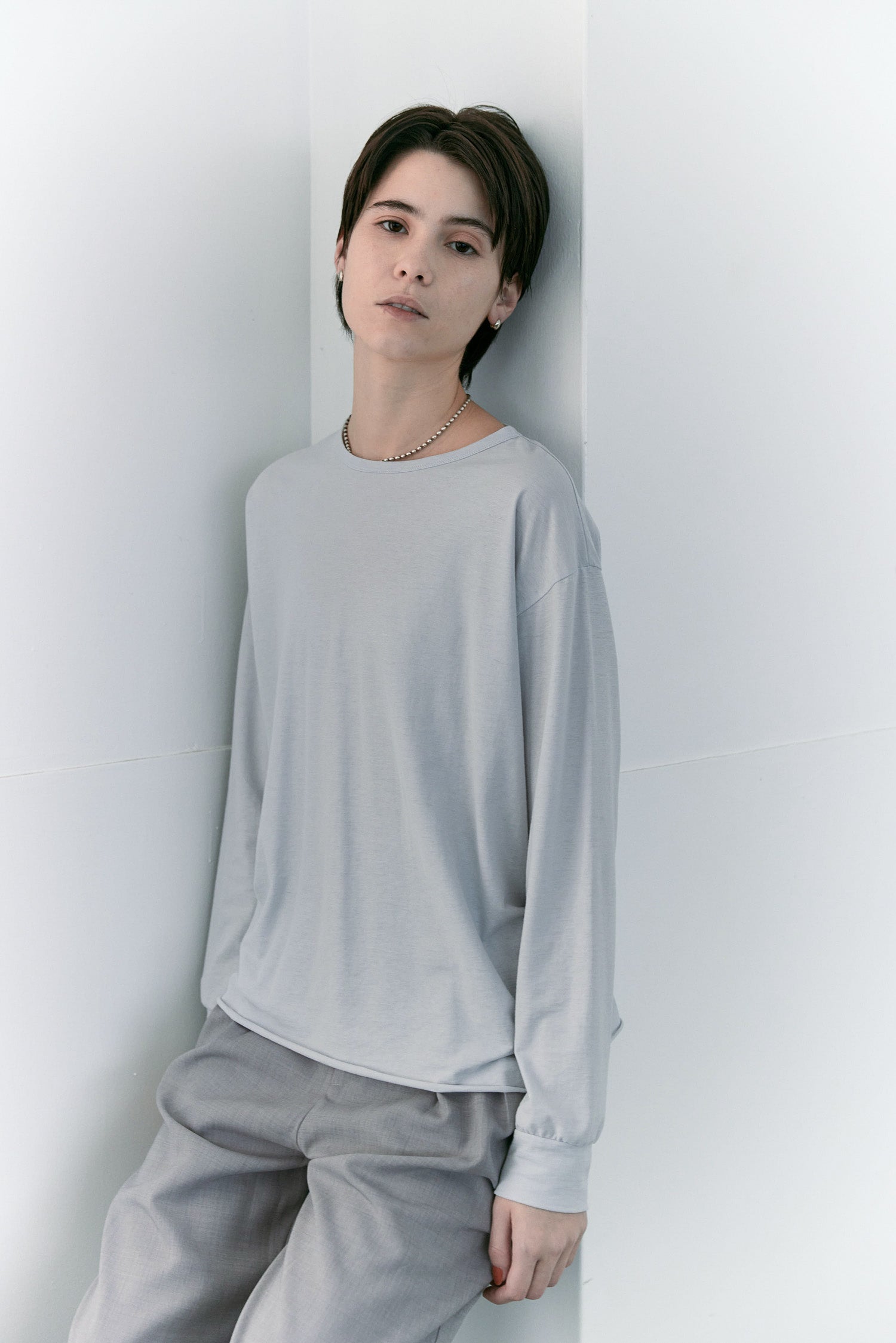 doux bleu　シアークルーネックカットソー　DB-2611-034