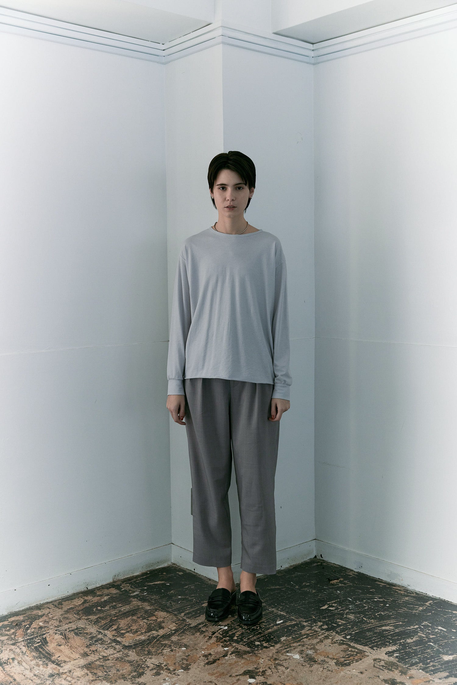 doux bleu　シアークルーネックカットソー　DB-2611-034