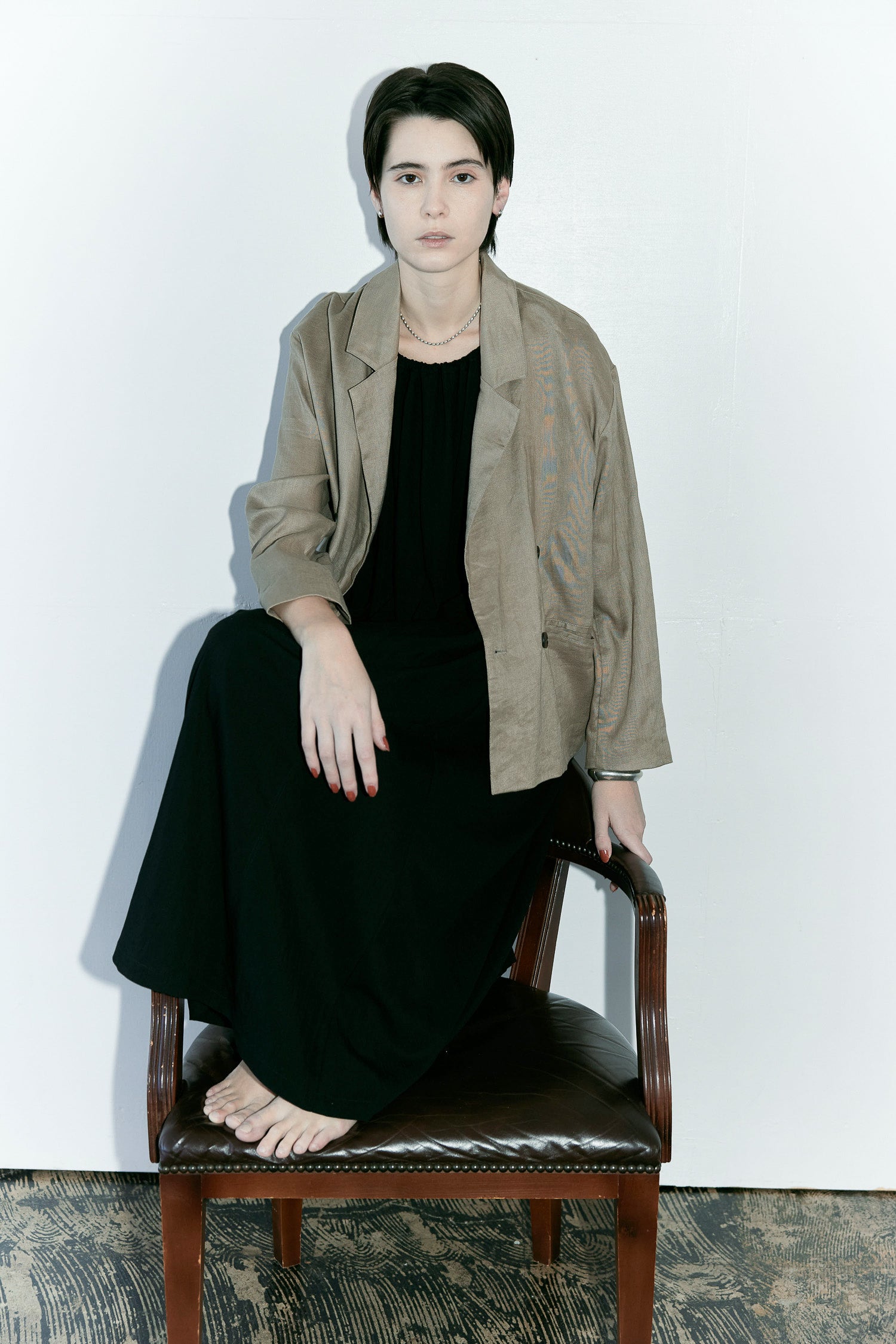 doux bleu　リネンワイドジャケット　DB-2617-027