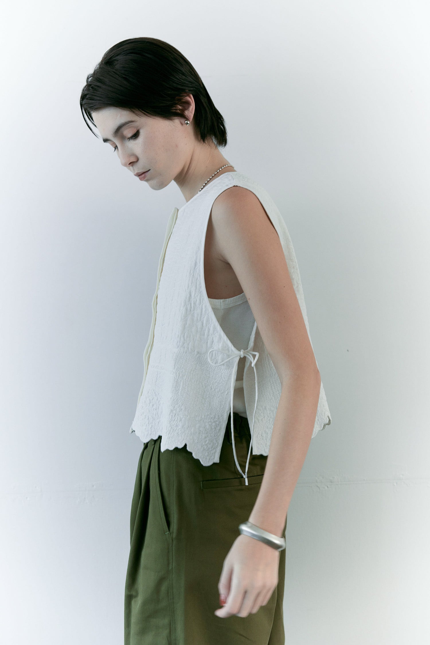 doux bleu　Boutis Stitch ショートベスト　DB-2618-033