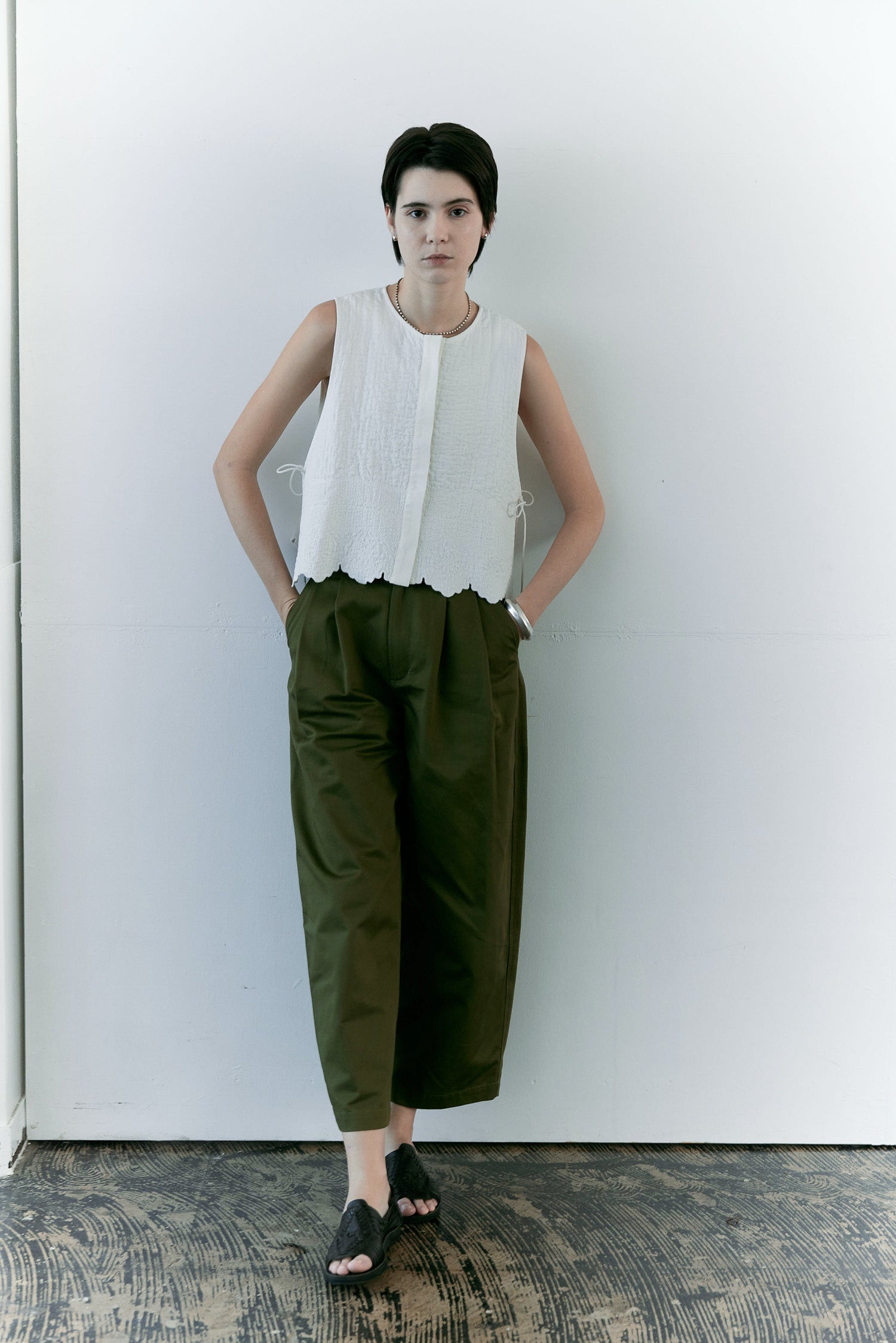 doux bleu　Boutis Stitch ショートベスト　DB-2618-033