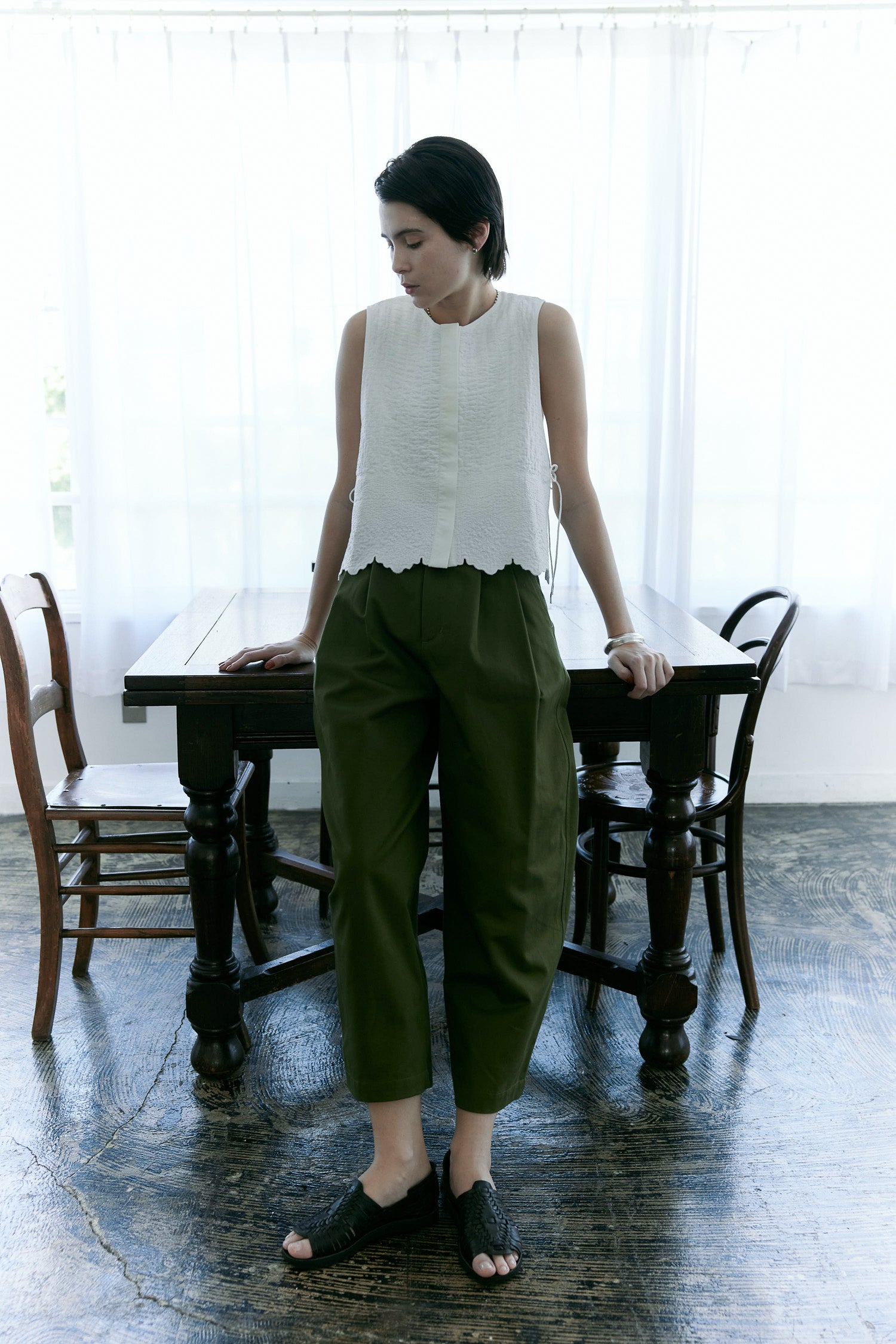 doux bleu　Boutis Stitch ショートベスト　DB-2618-033