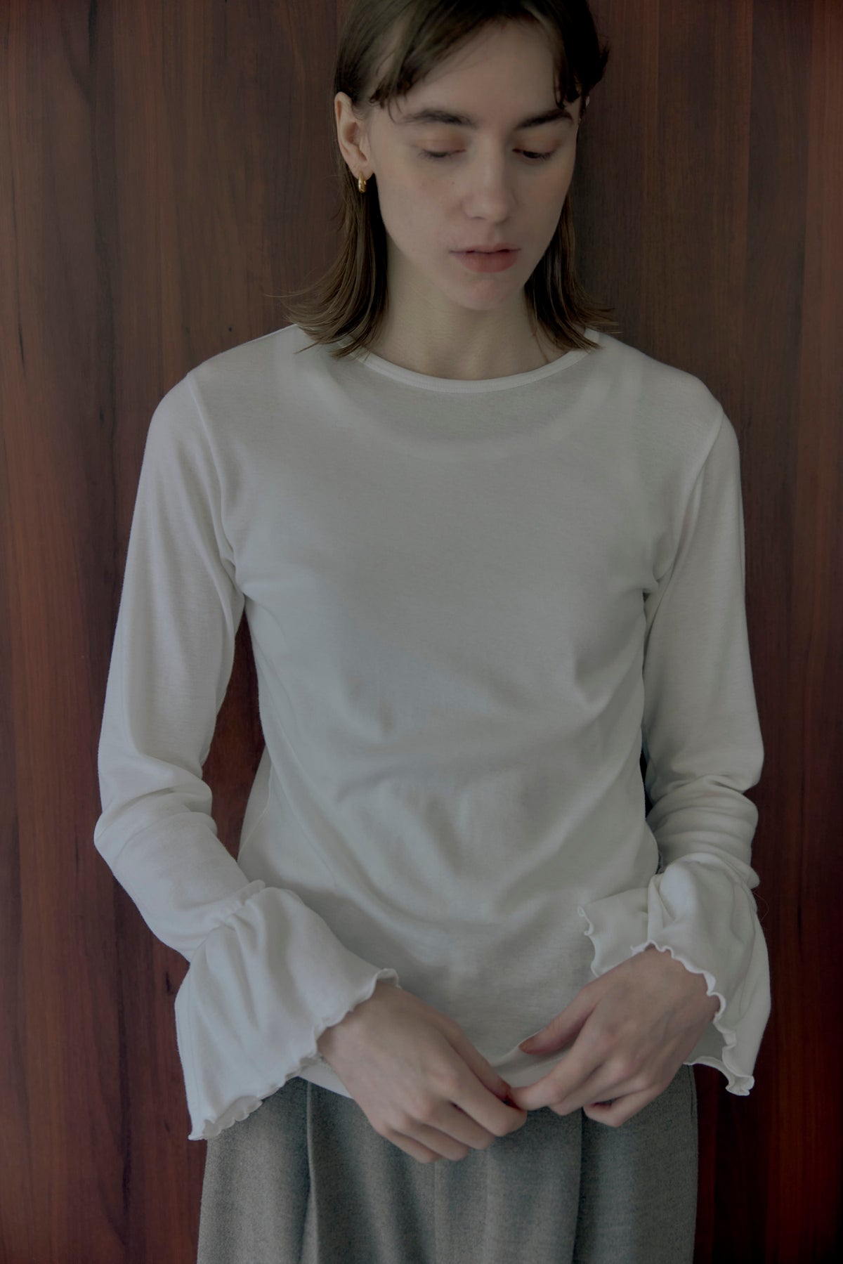 doux bleu　ギャザーカフス カットソー　DB-2651-047