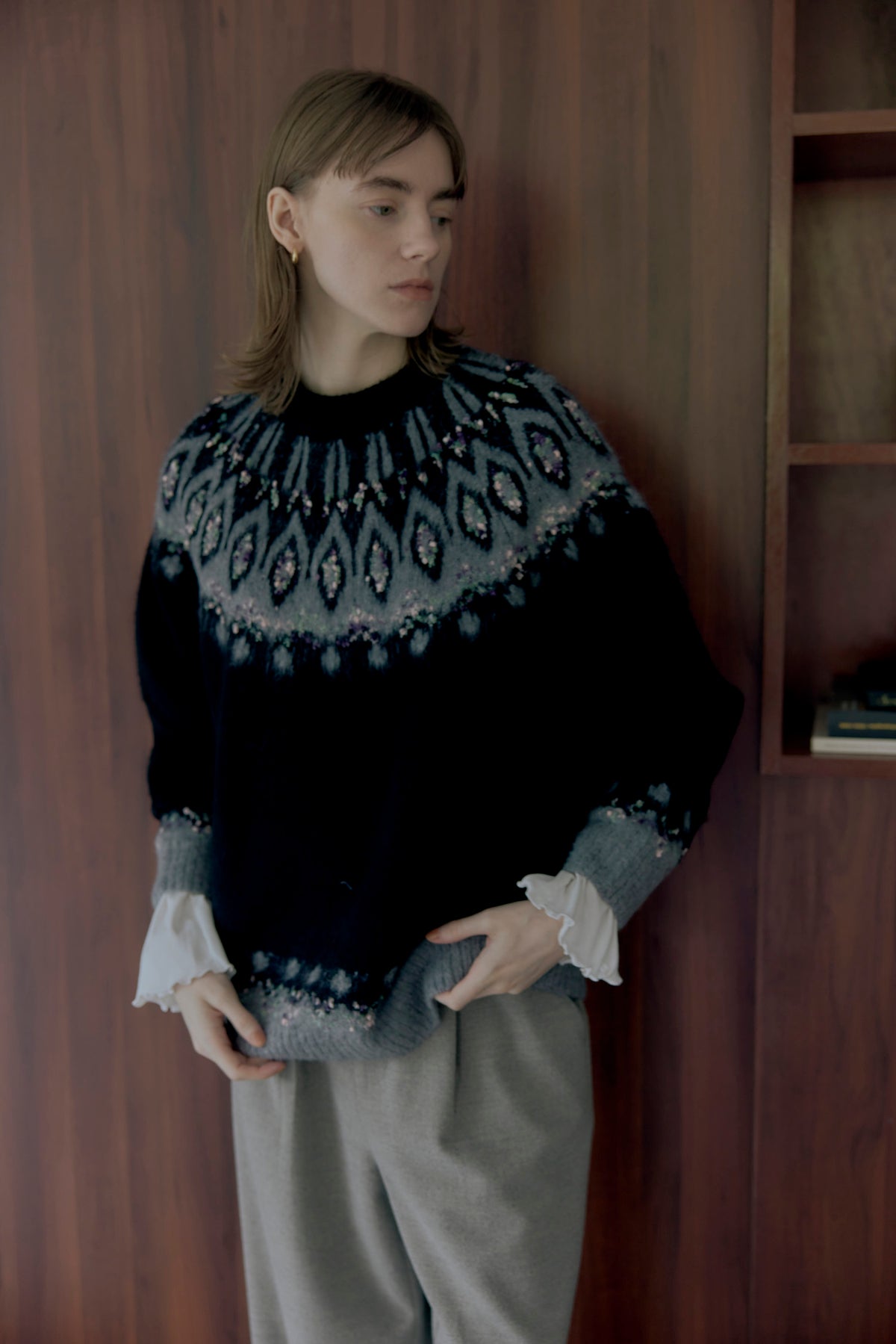 doux bleu　ギャザーカフス カットソー　DB-2651-047