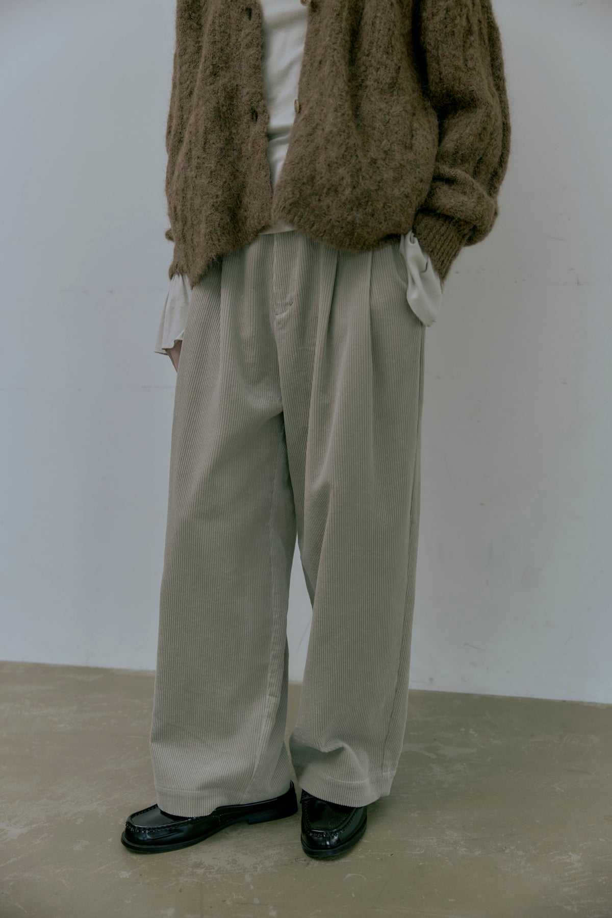 doux bleu　コーデュロイ Wタックパンツ　DB-2655-046