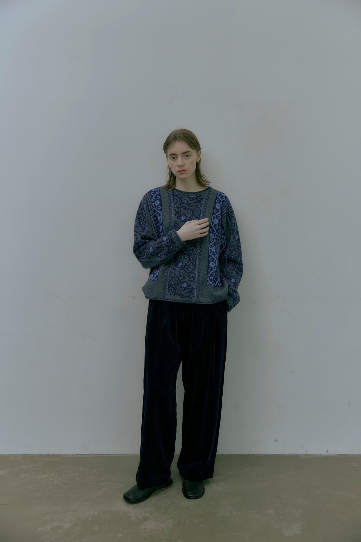 doux bleu　ペルシャJQDニットプルオーバー　DB-2652-042