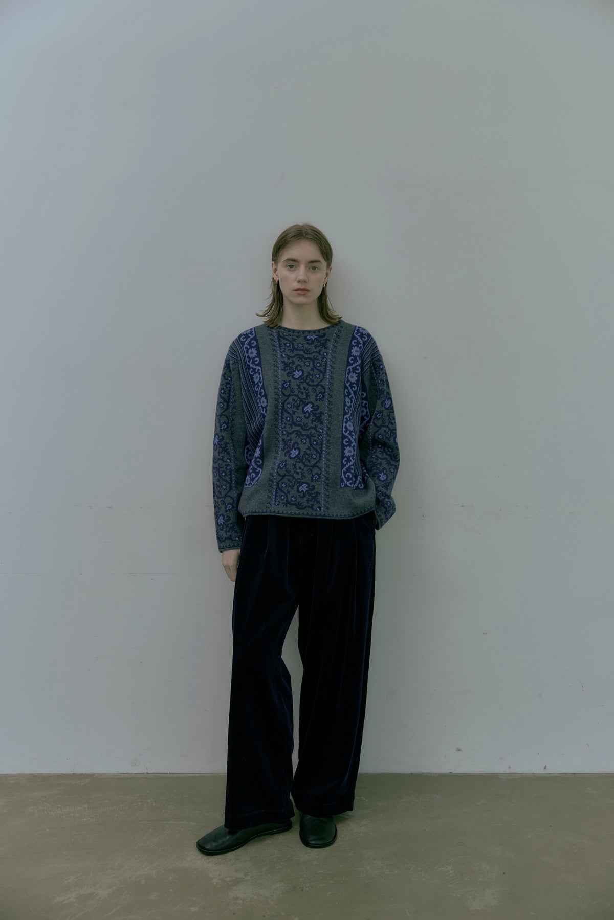 doux bleu　ペルシャJQDニットプルオーバー　DB-2652-042