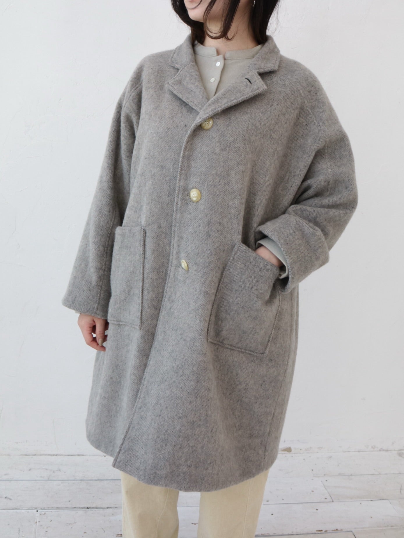 YARRA　エコウールデザインスタンドコート　YR-1557-275