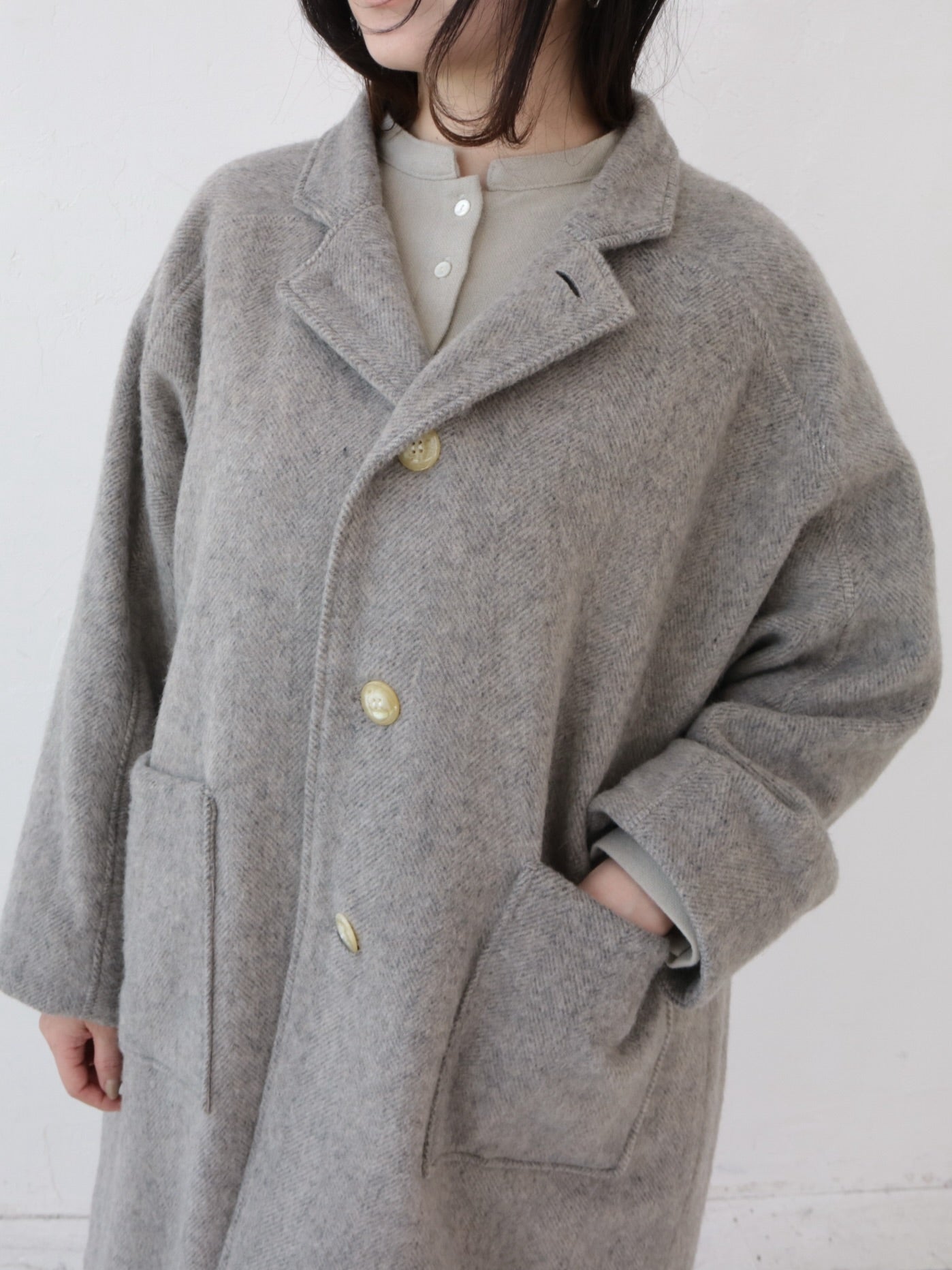 YARRA　エコウールデザインスタンドコート　YR-1557-275