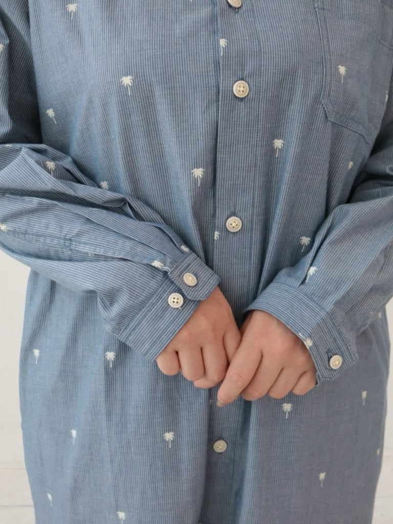 YARRA NEU　SIDGRASインディゴライクワンピース　NU-5614-413